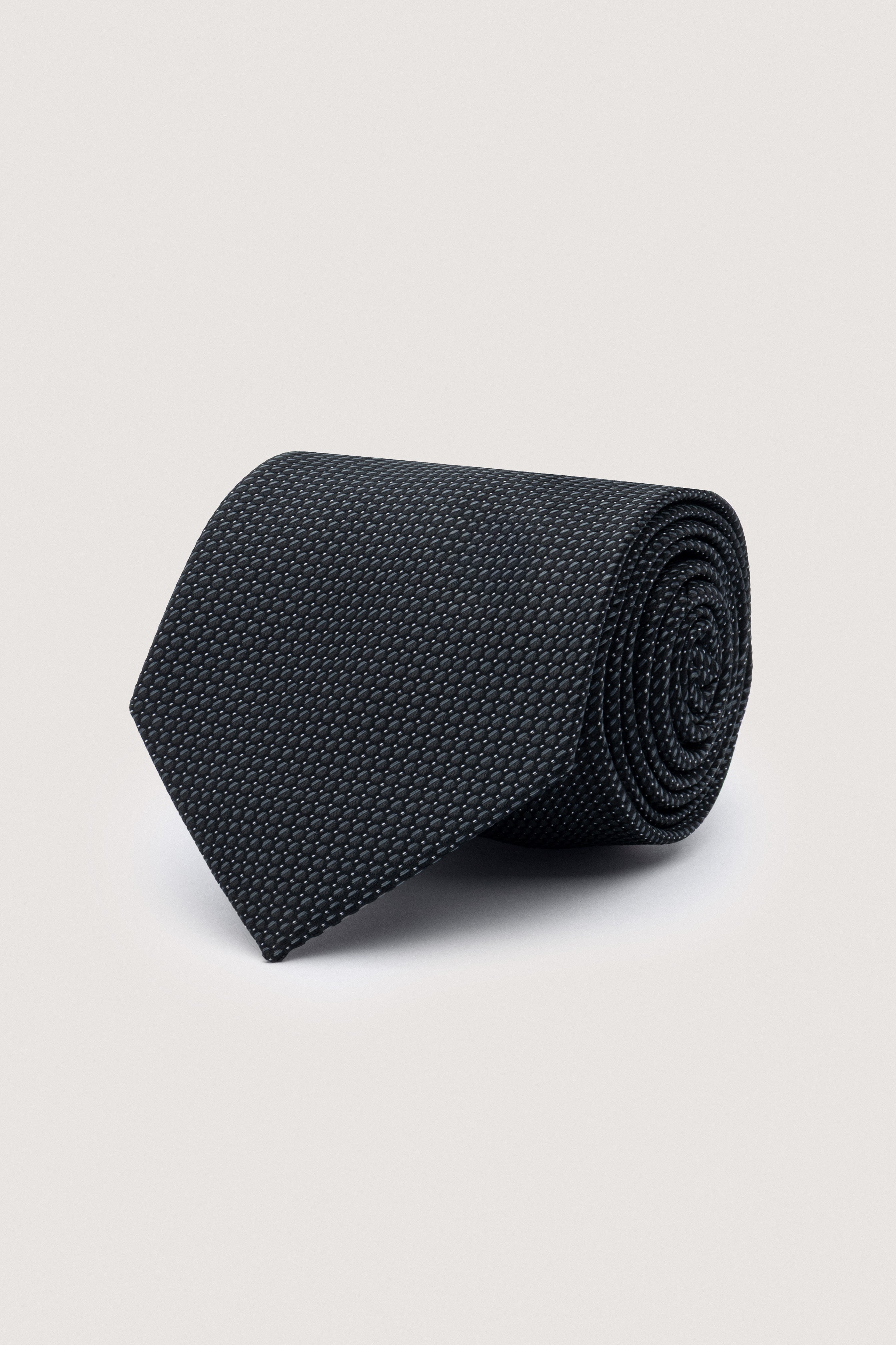 Black Necktie with Handkerchief