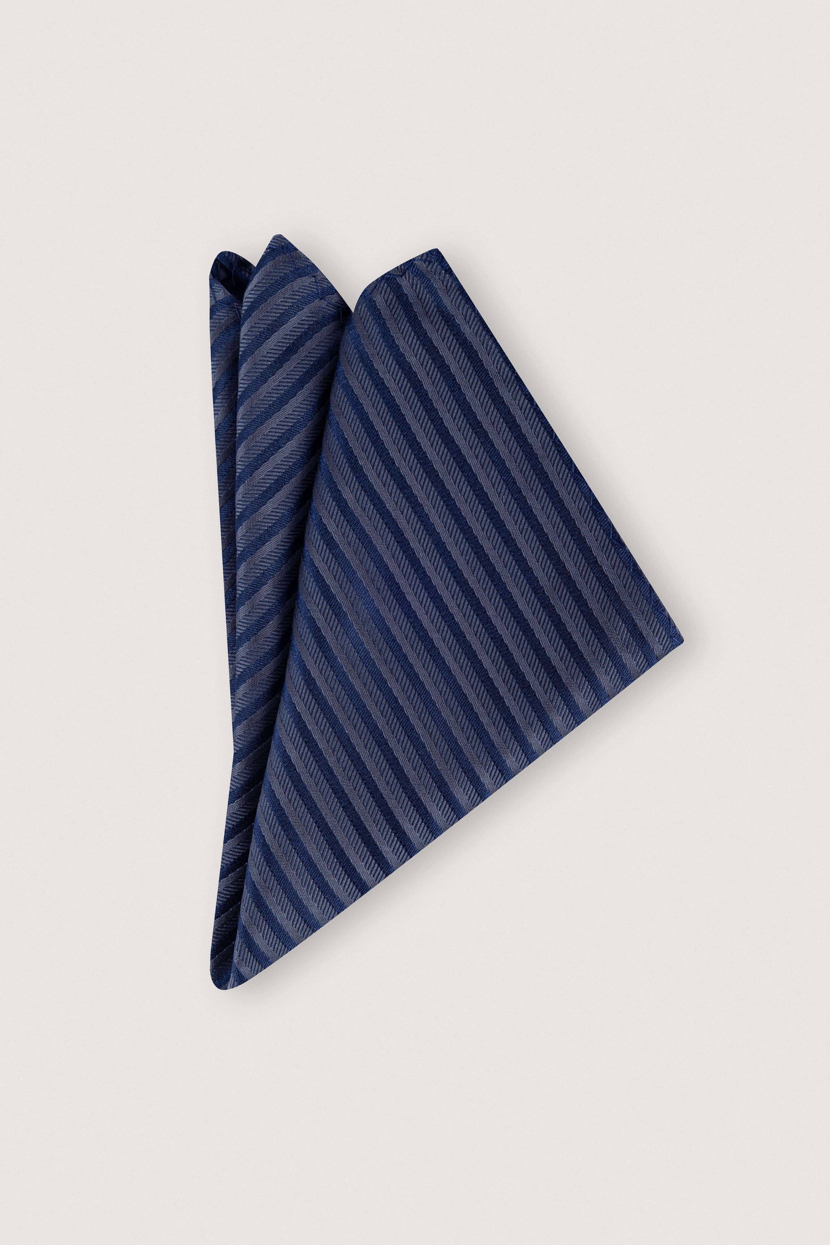 Navy Necktie with Handkerchief