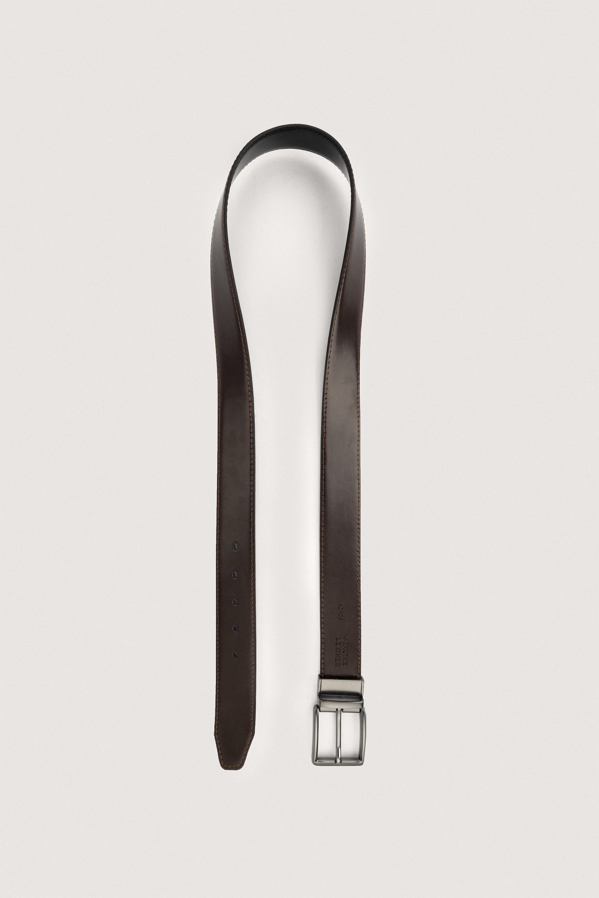 Black & Brown Double face Leather Belt