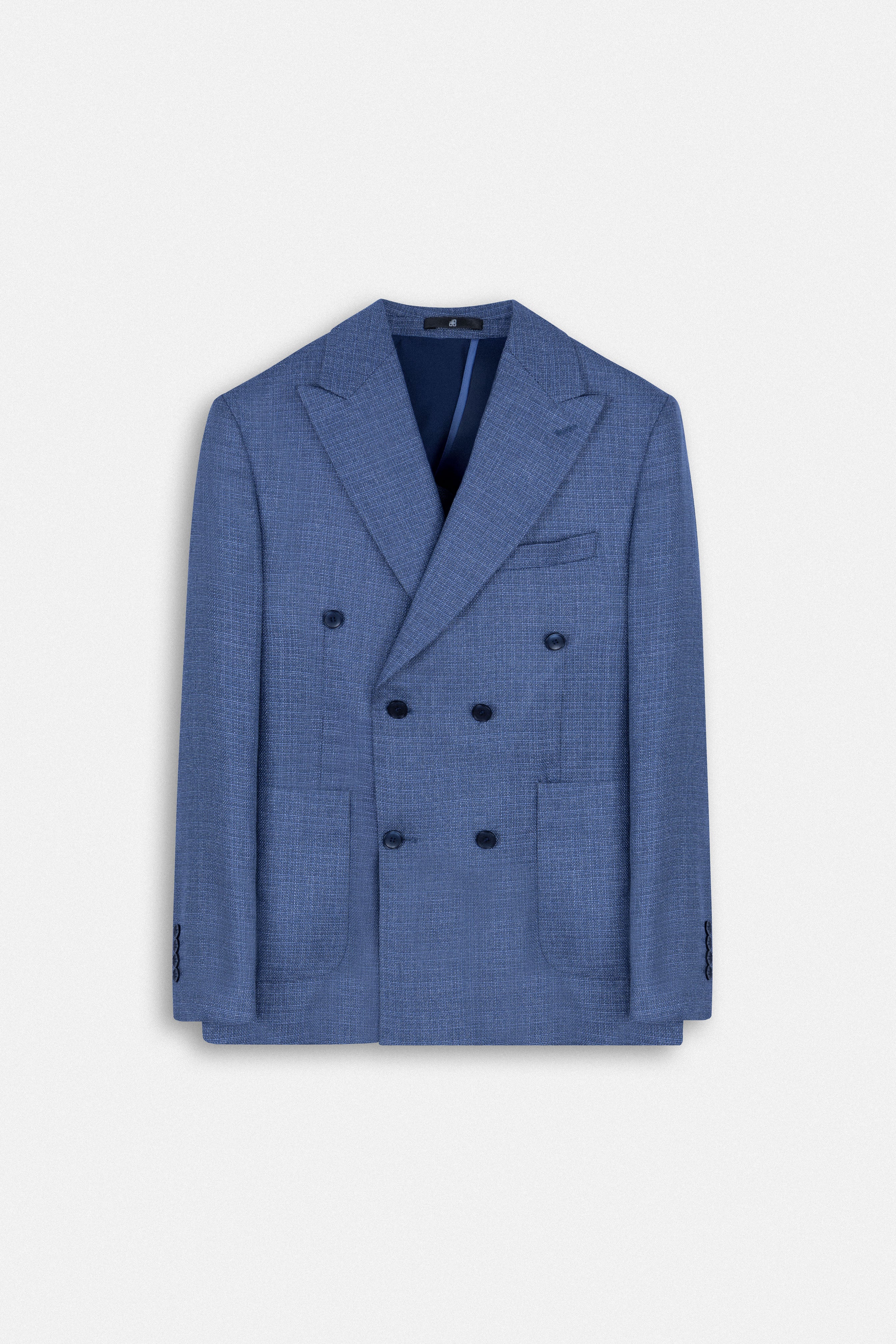 Patterned Navy Casual Blazer