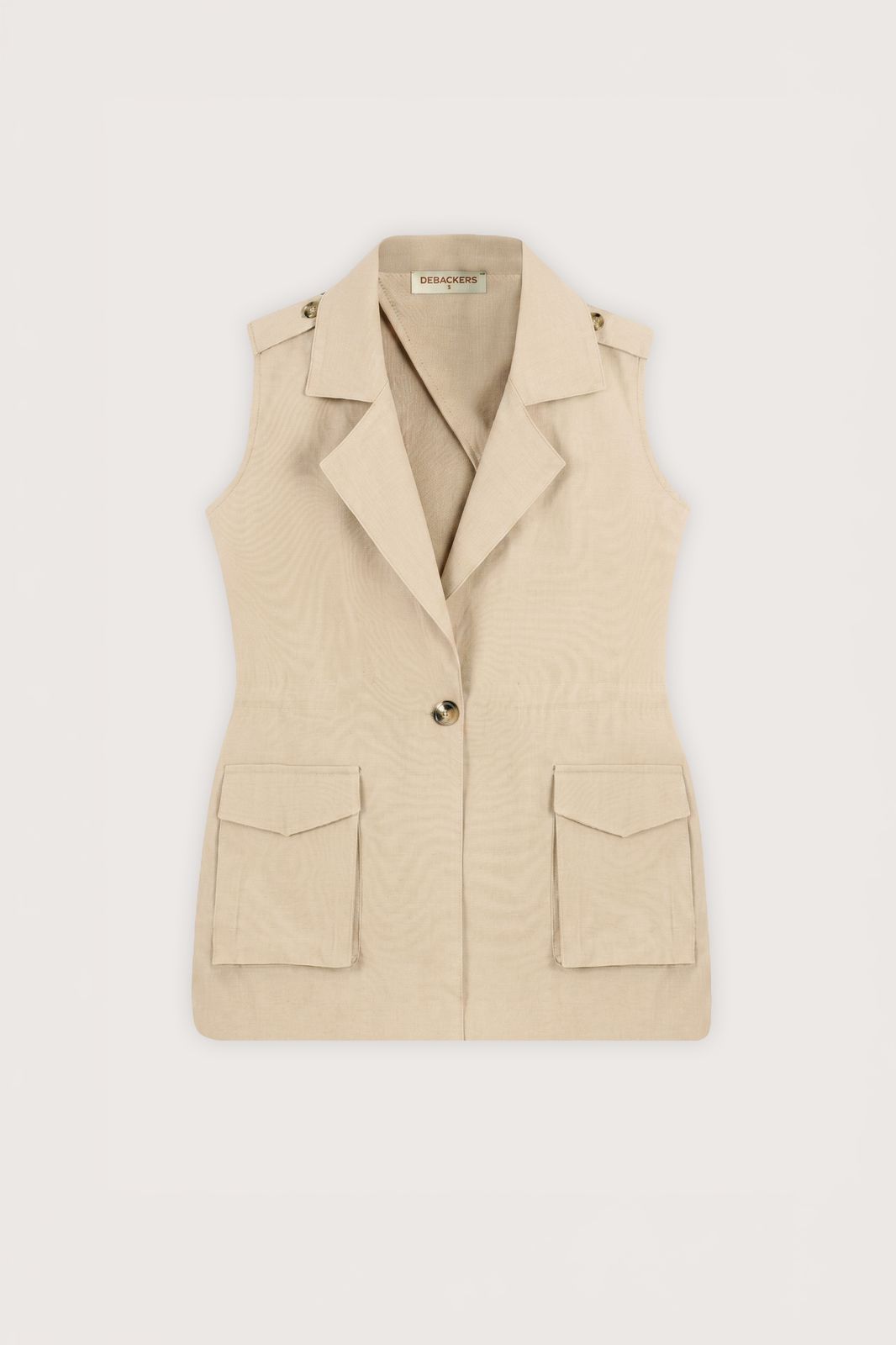 Light Beige Sleeveless Vest