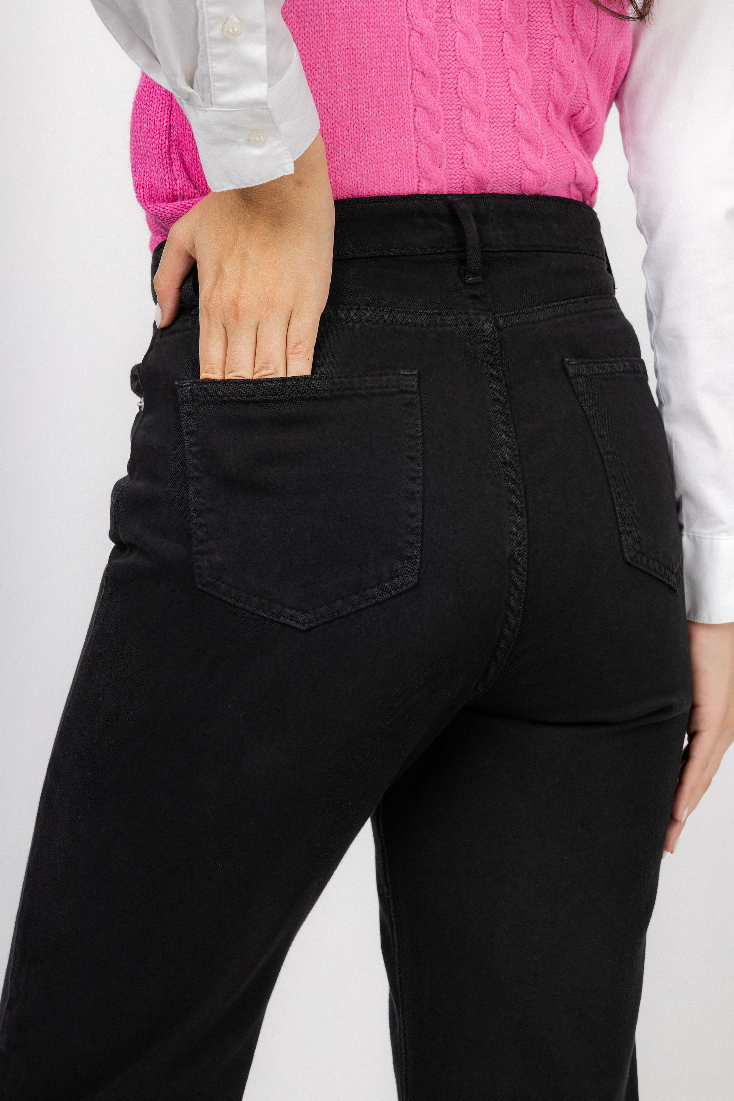 Black Washed wide leg Jeans