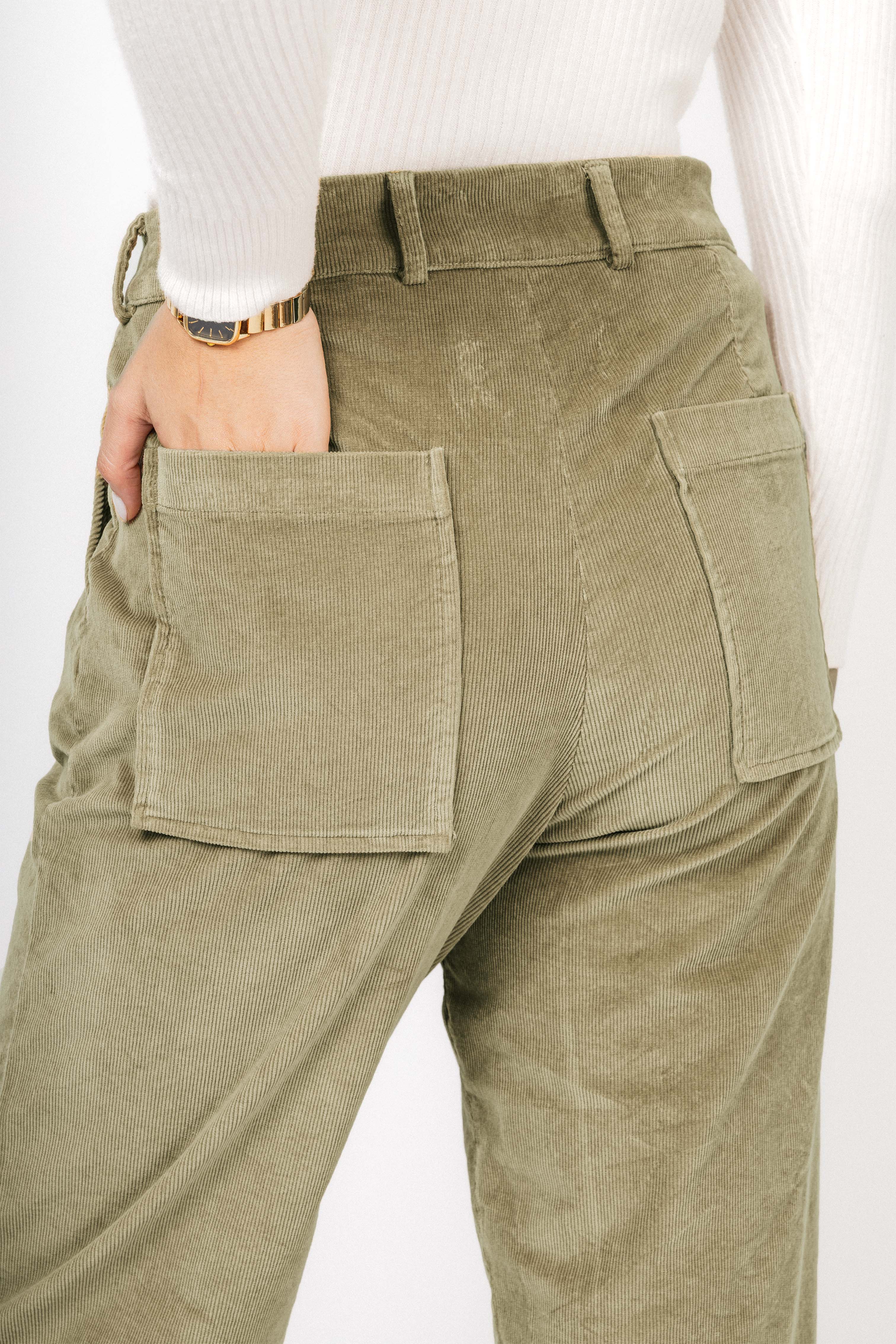 Beige corduroy Velvet Pants