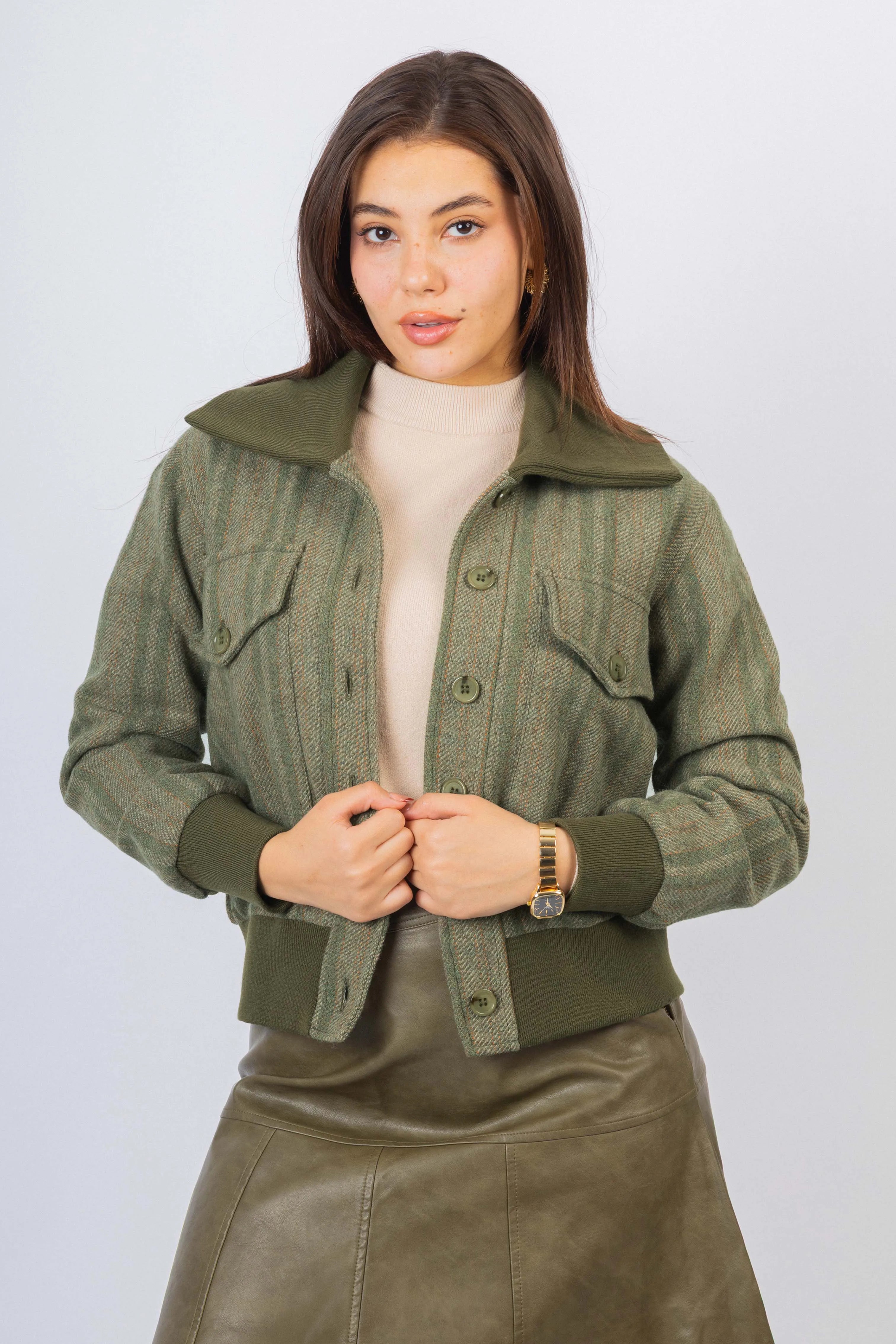 Granite Green Jacquard Jacket