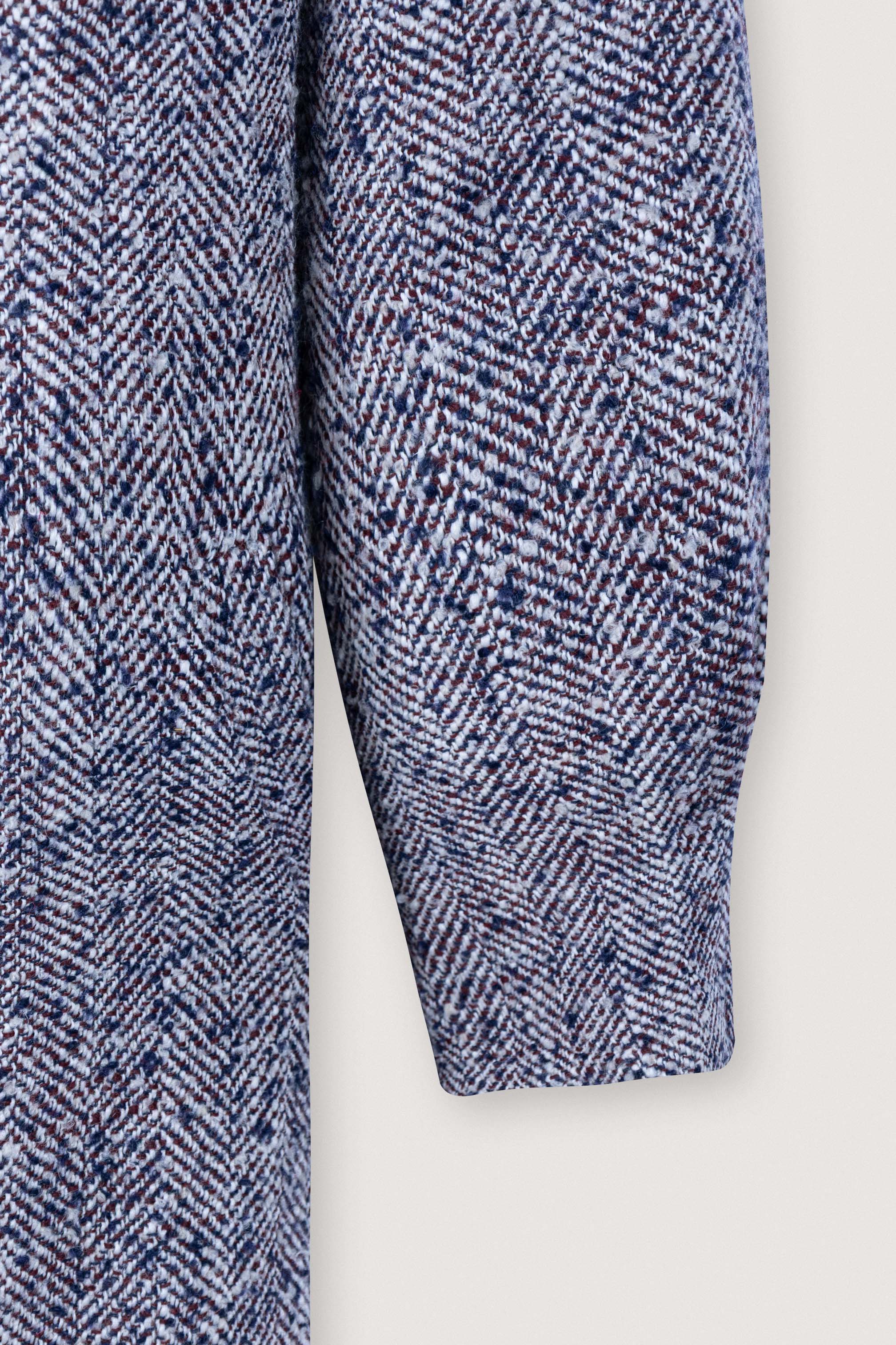 Mauve Wool Blend Long Coat