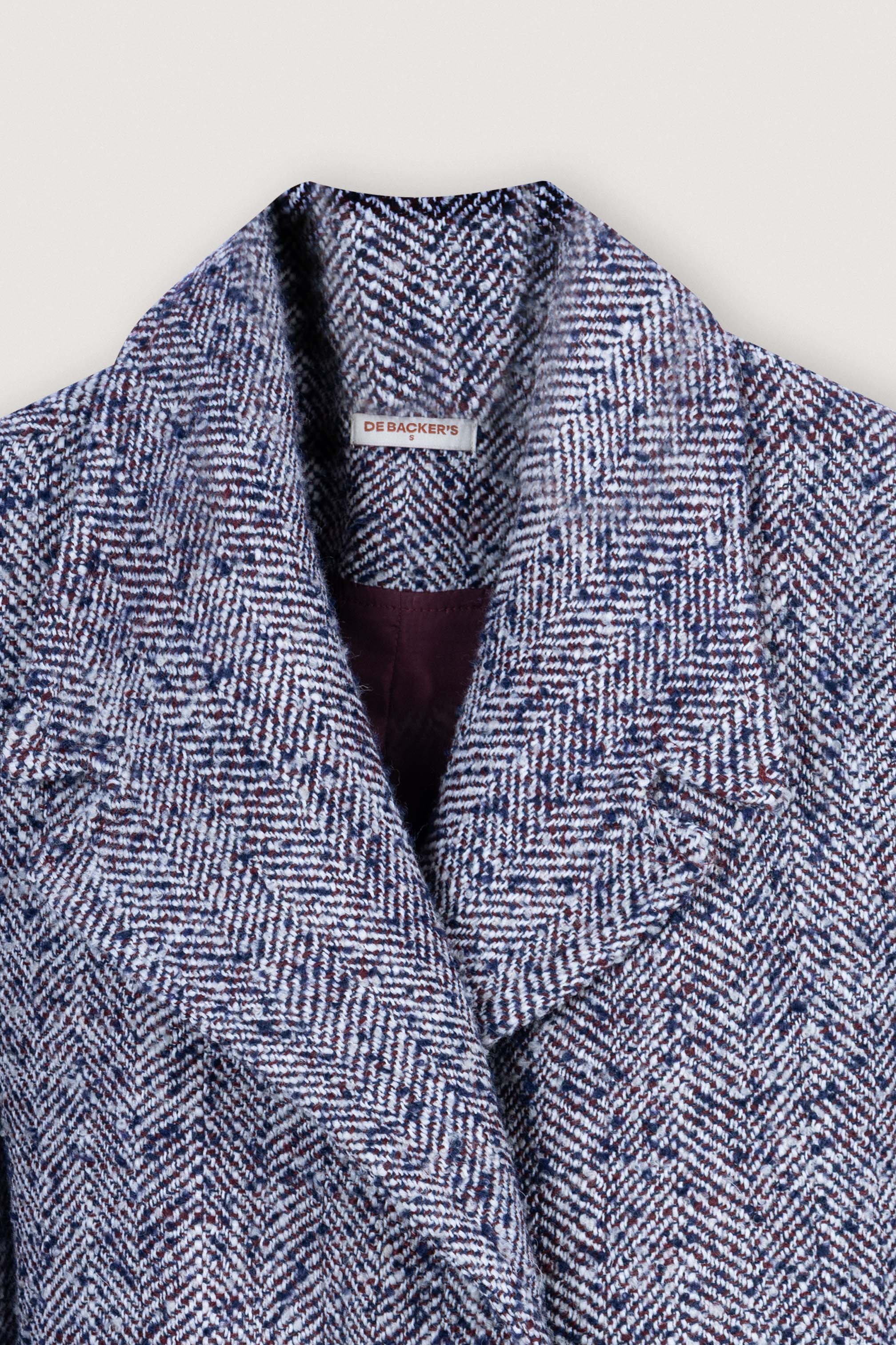 Mauve Wool Blend Long Coat