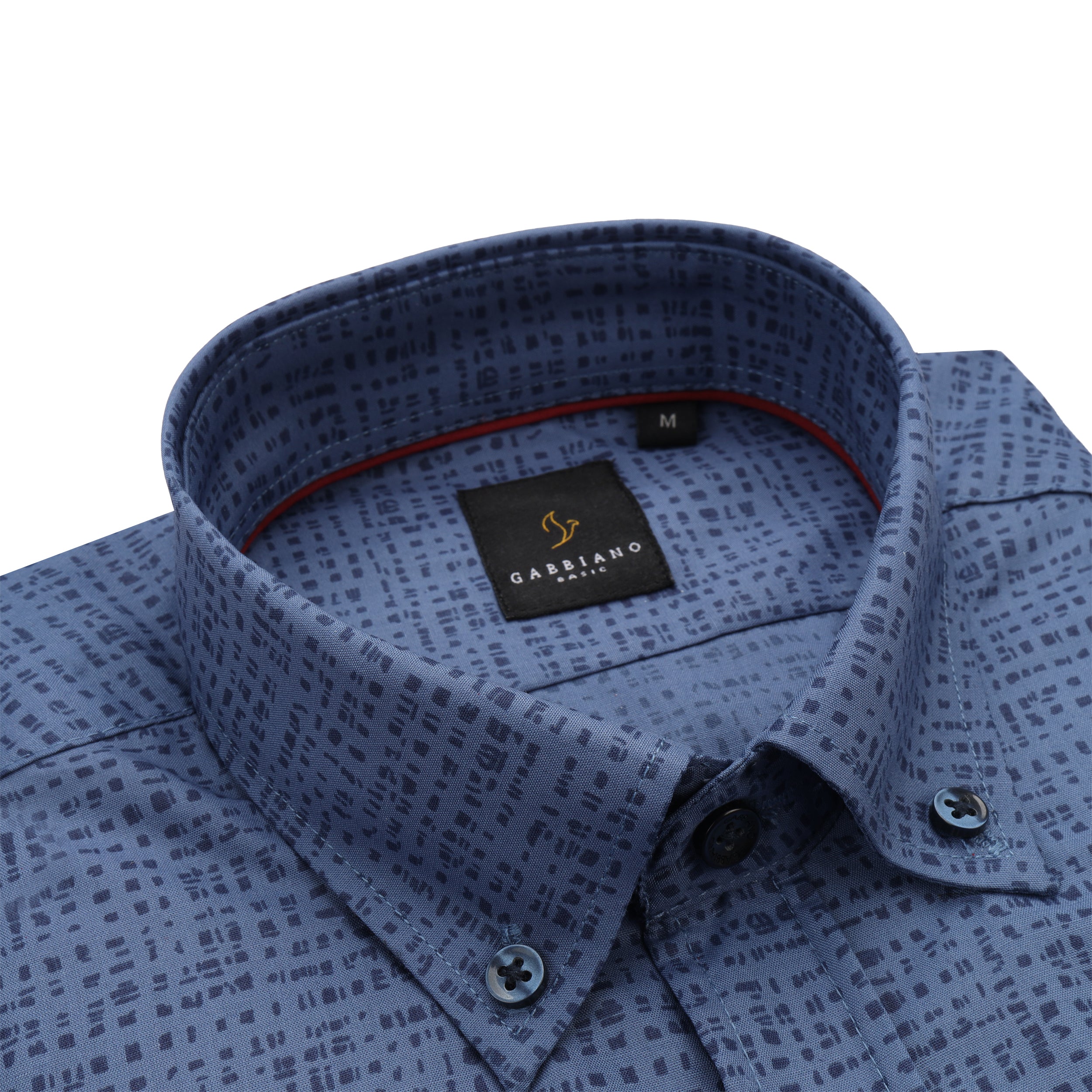 Printed Charcoal-Blue Casual Shirt - 2