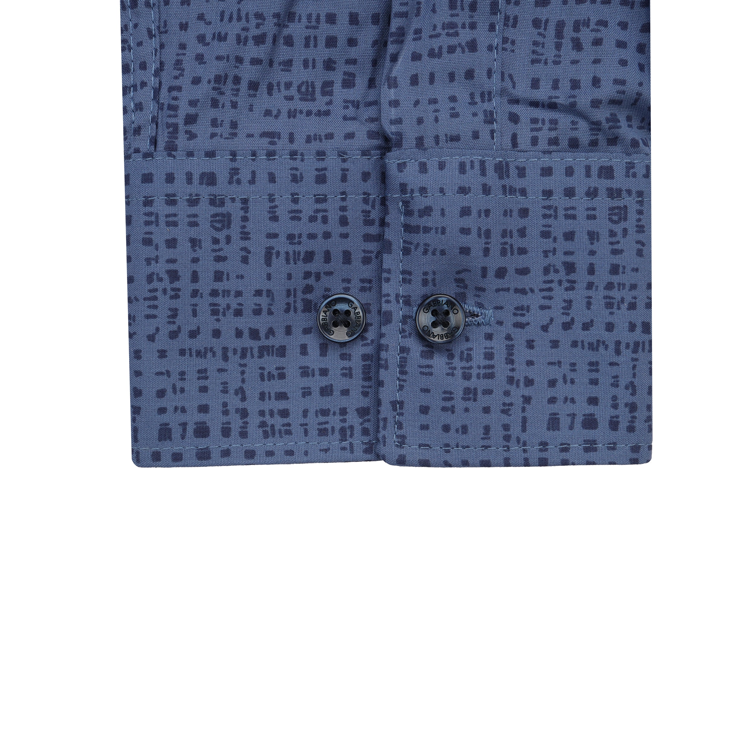Printed Charcoal-Blue Casual Shirt - 3