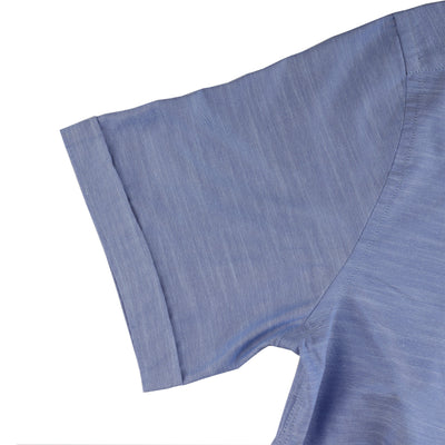 Short-sleeves Sky-Blue shirt.