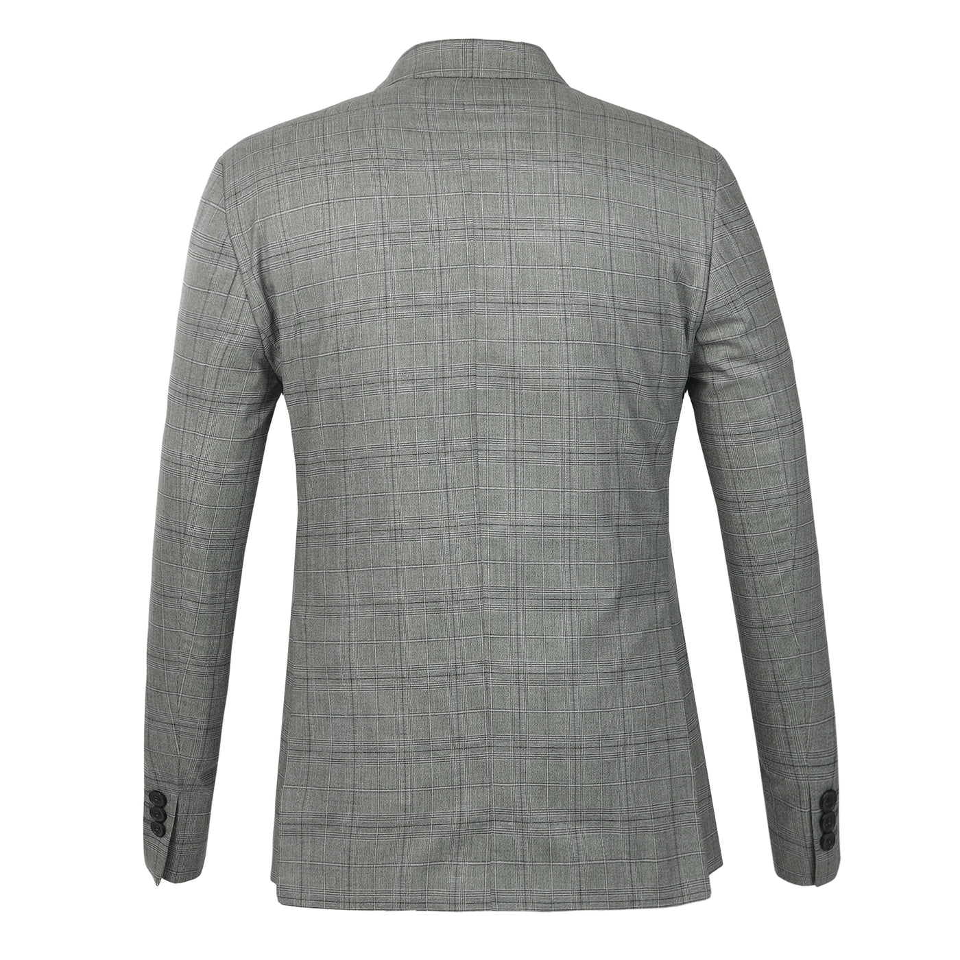 Checked Knitted Gray Blazer
