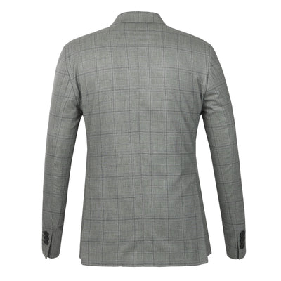 Checked Knitted Gray Blazer
