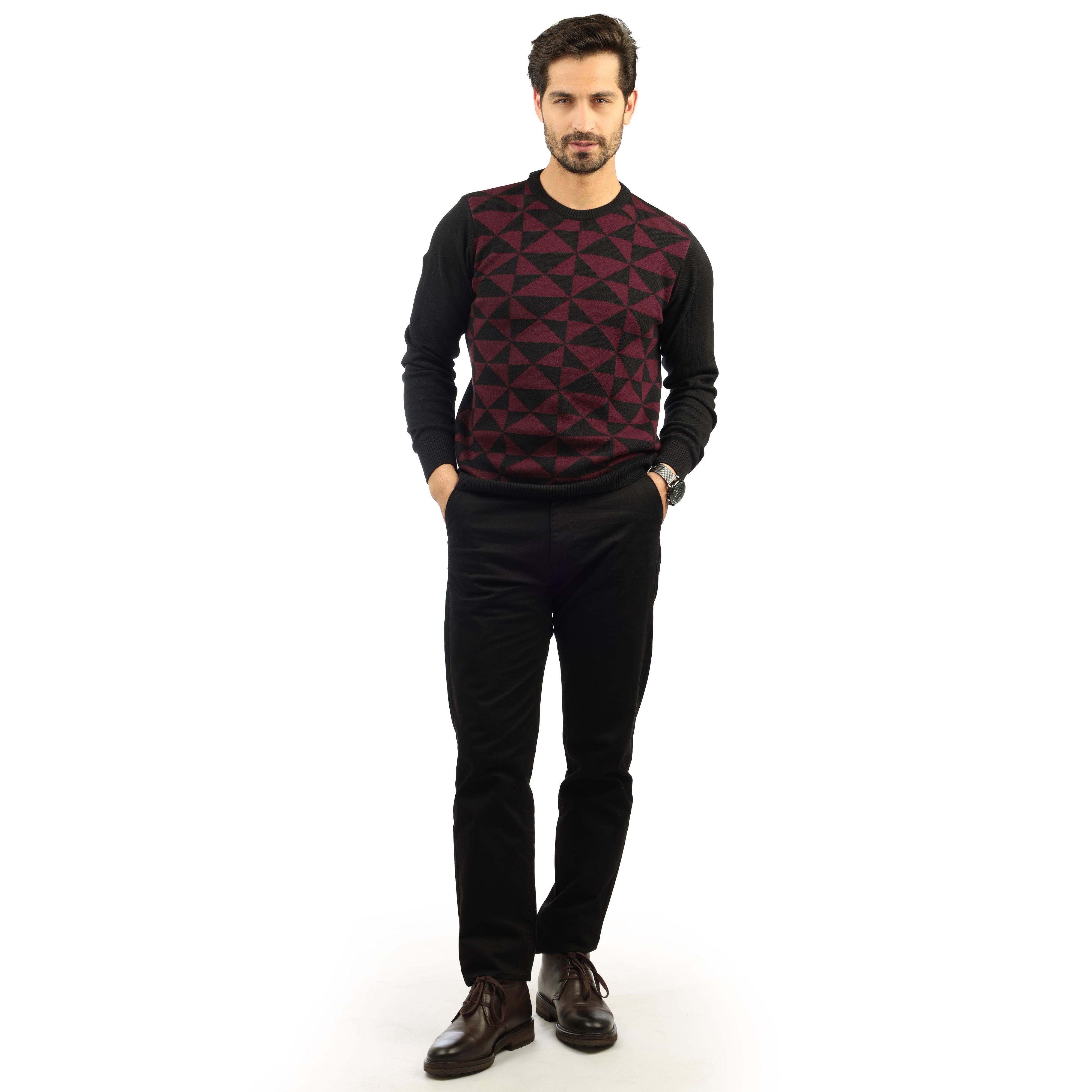 Round-Neck Pullover - 4