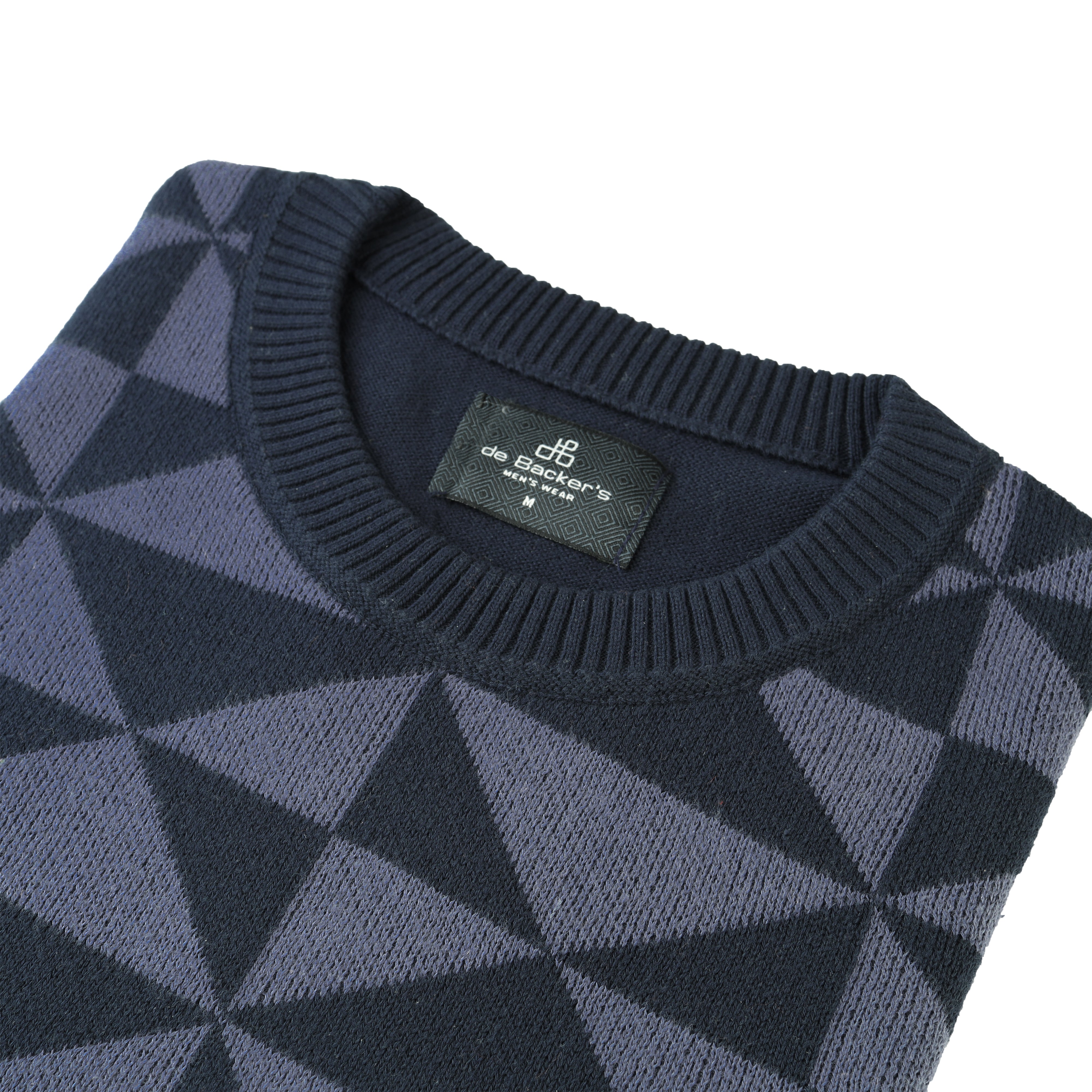 Patterned Knitted Round-Neck Pullover - 2