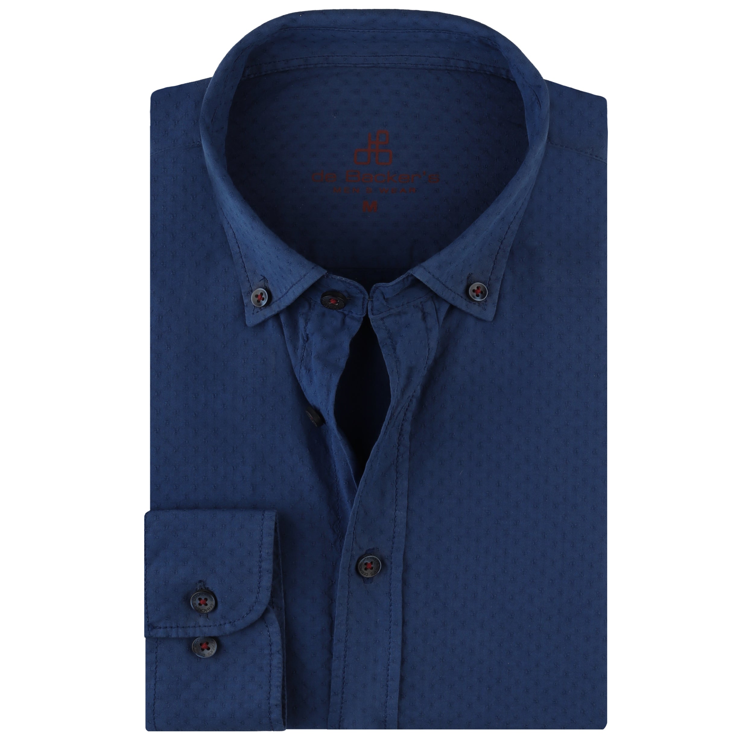 SLIM Navy JAQUARD Casual Shirt