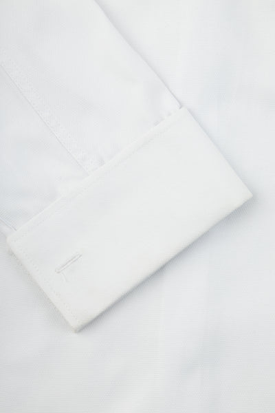 Jacquard White Smart Casual Shirt