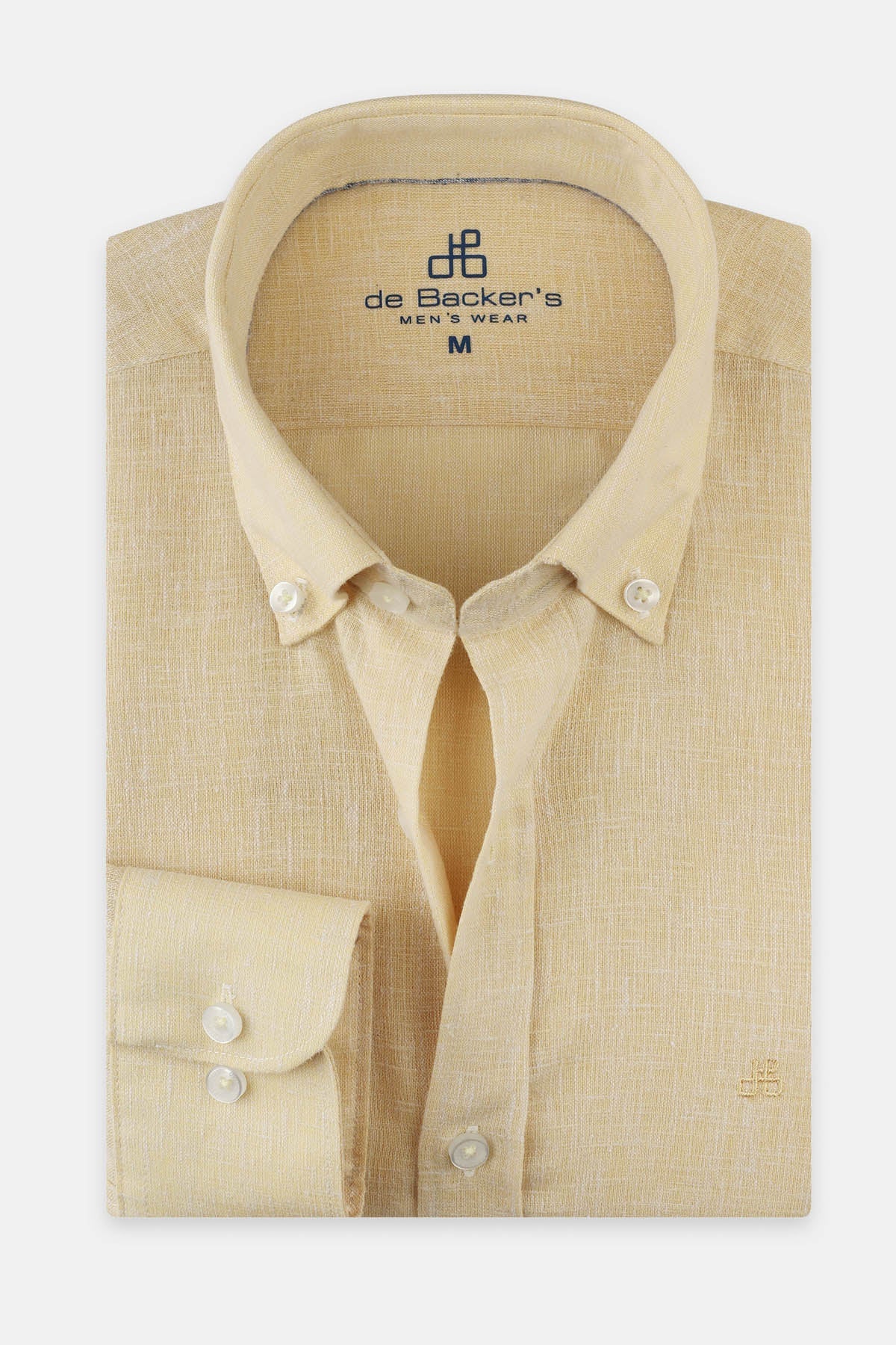 Old Lace Yellow Linen Casual Shirt