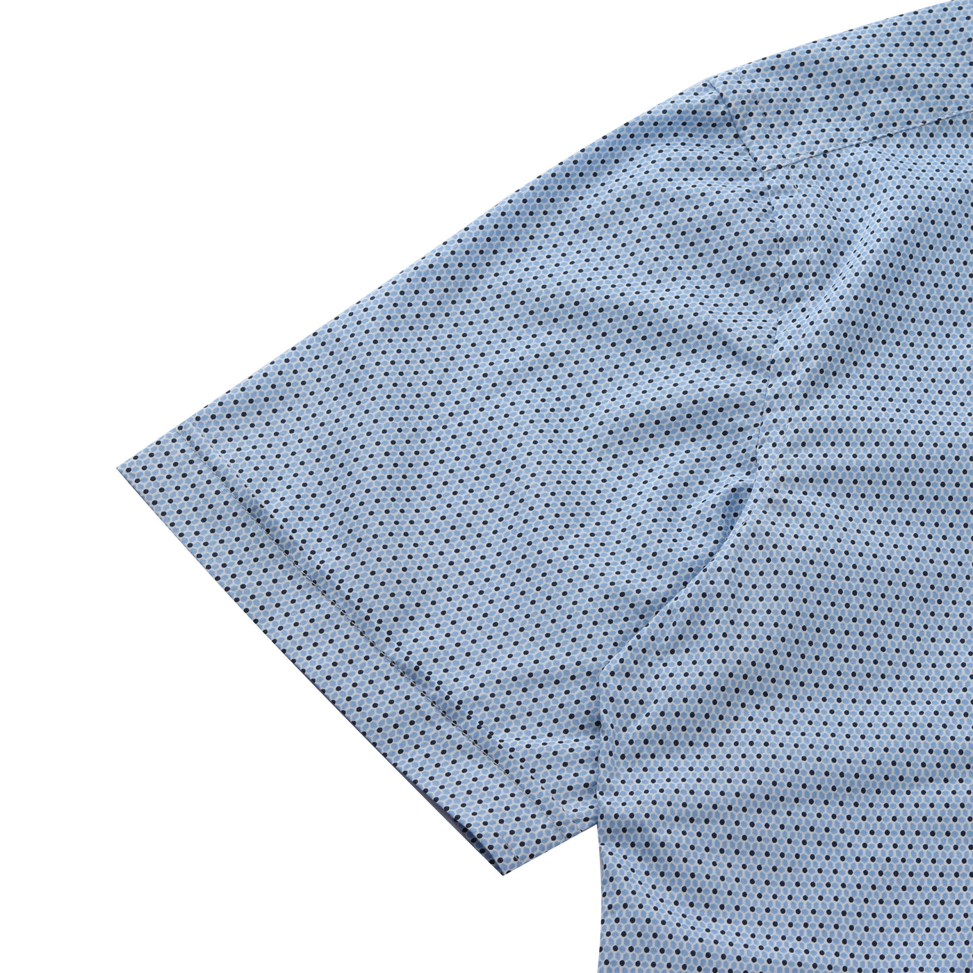 Light Blue Printed Short Sleeves Shirt