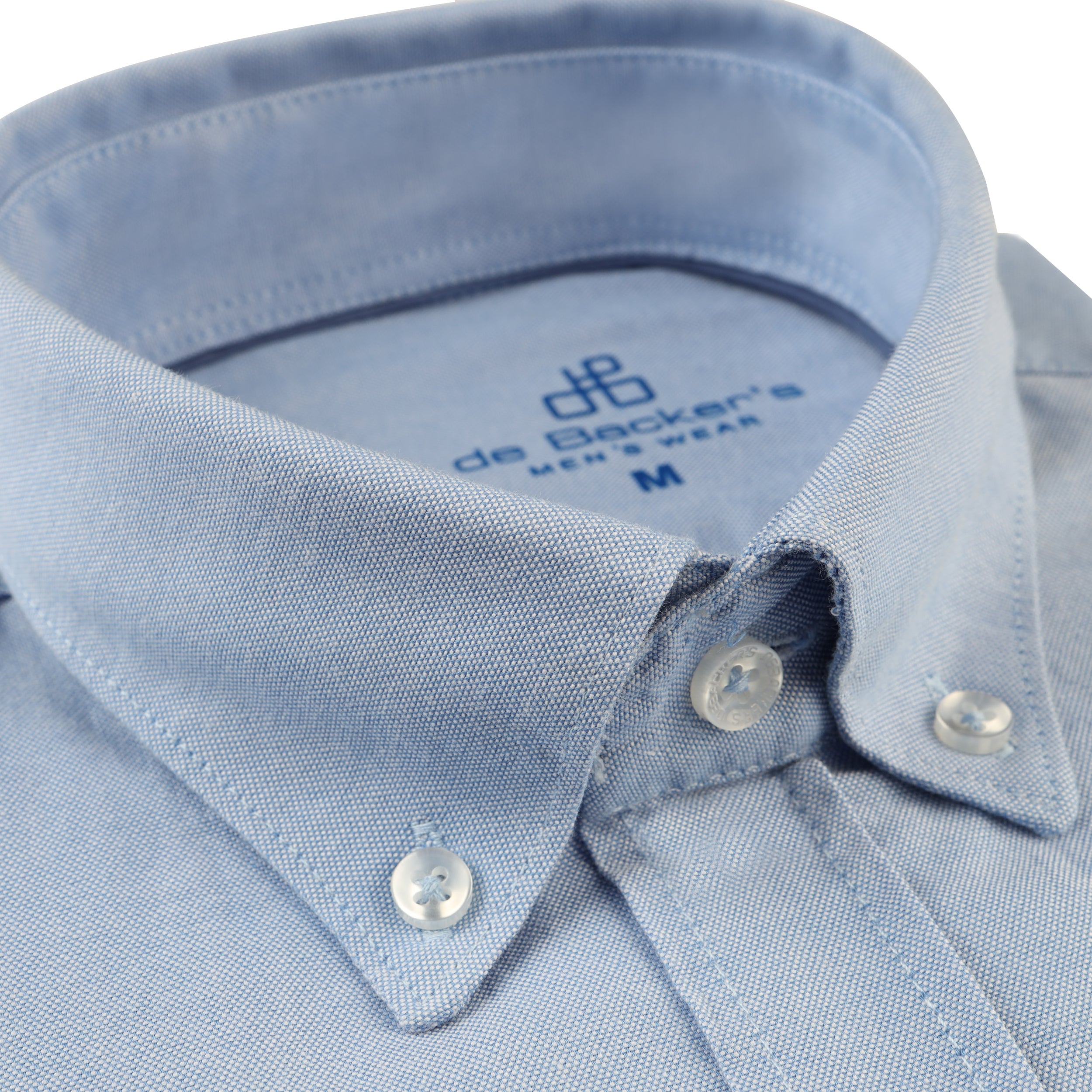 Oxford Light Blue Cotton Short Sleeves Shirt