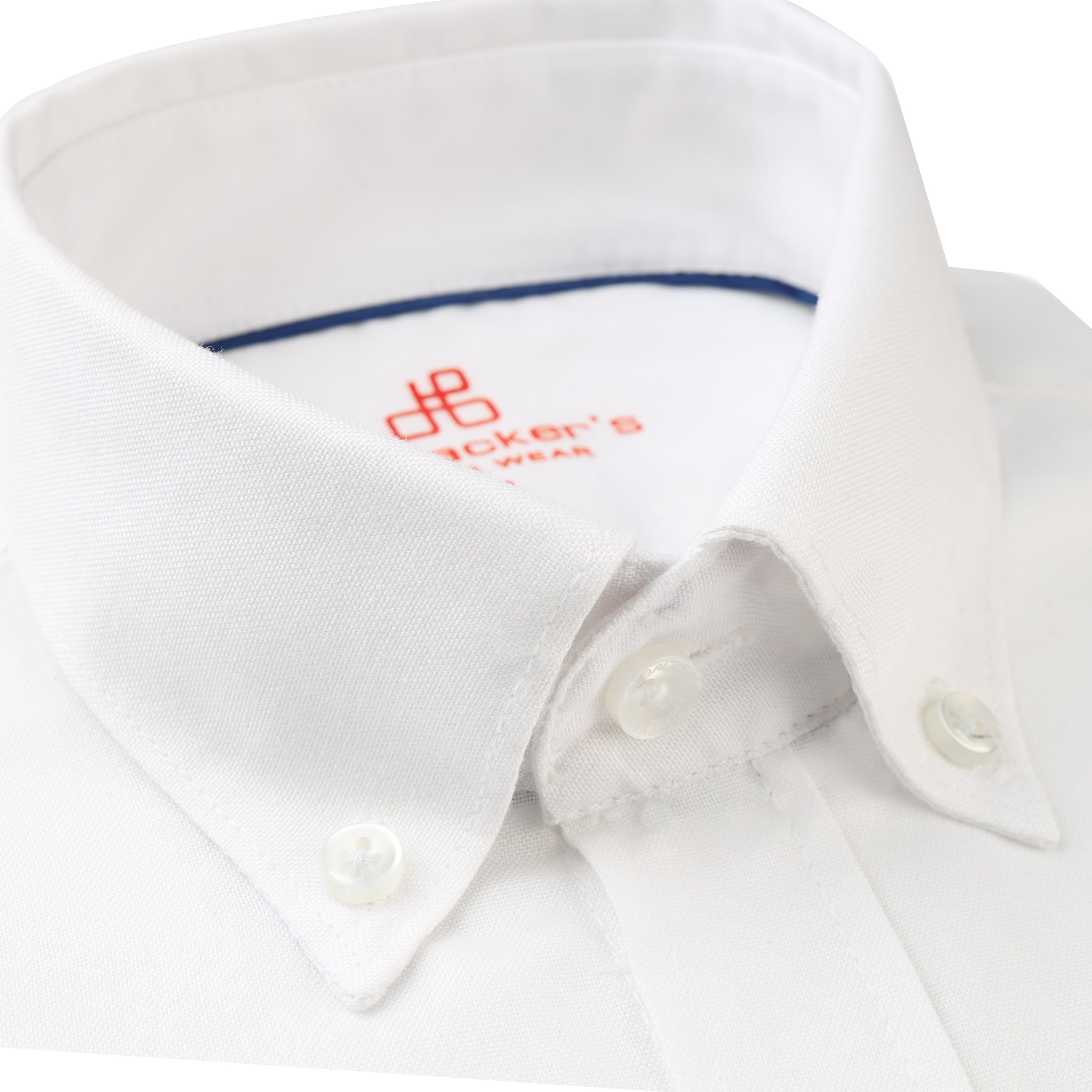 Oxford  White Cotton Short Sleeves Shirt