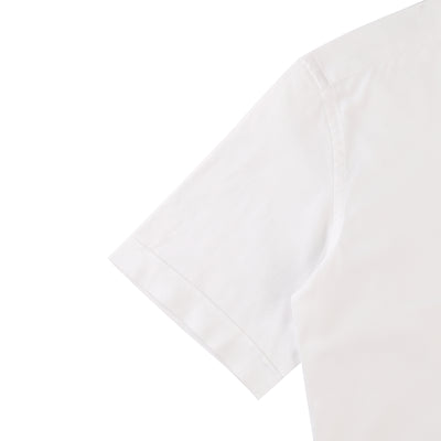 Oxford  White Cotton Short Sleeves Shirt