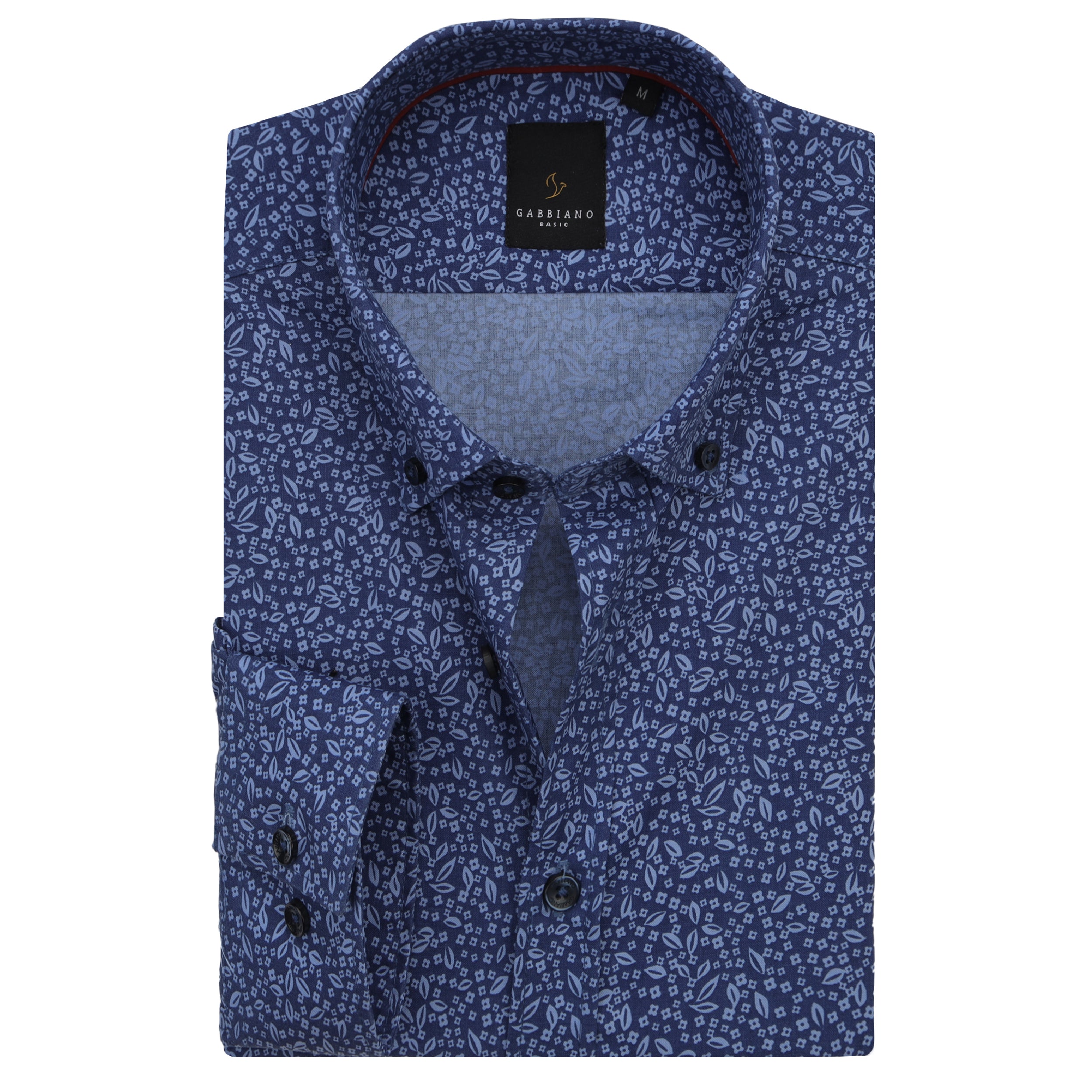 Blue Printed Casual Shirt