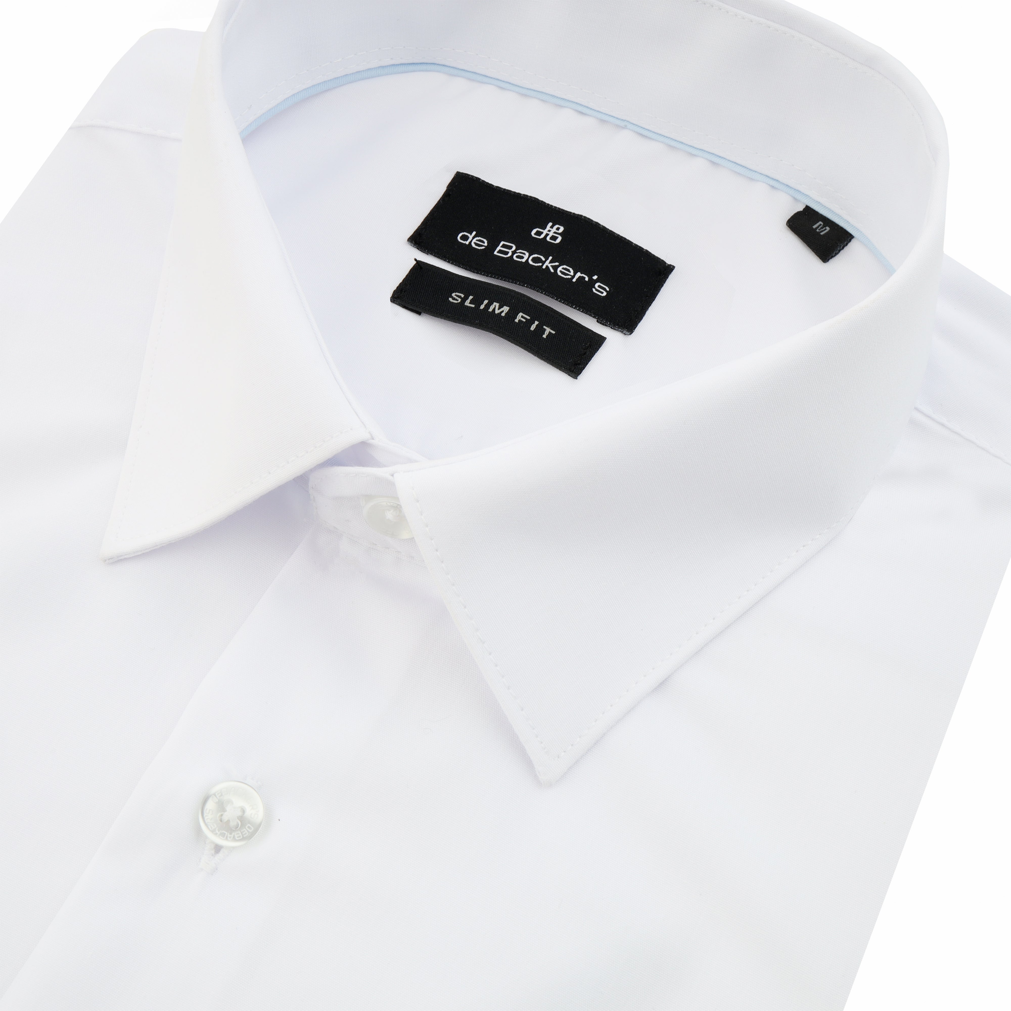 White Slim Poplin Classic Shirts - 3