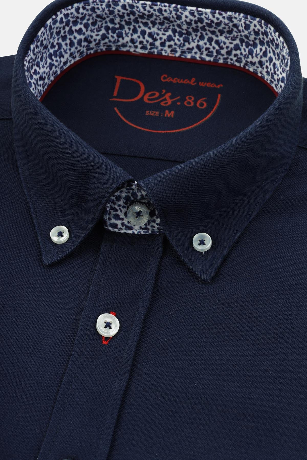 Oxford GunMetal Navy Cotton Casual Shirt