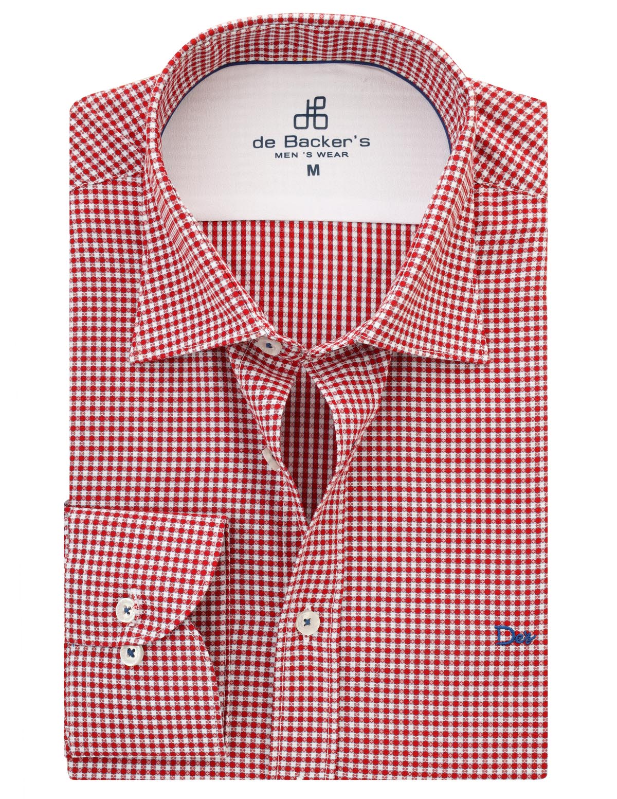 Checked  Red &  White Cotton Casual Shirt