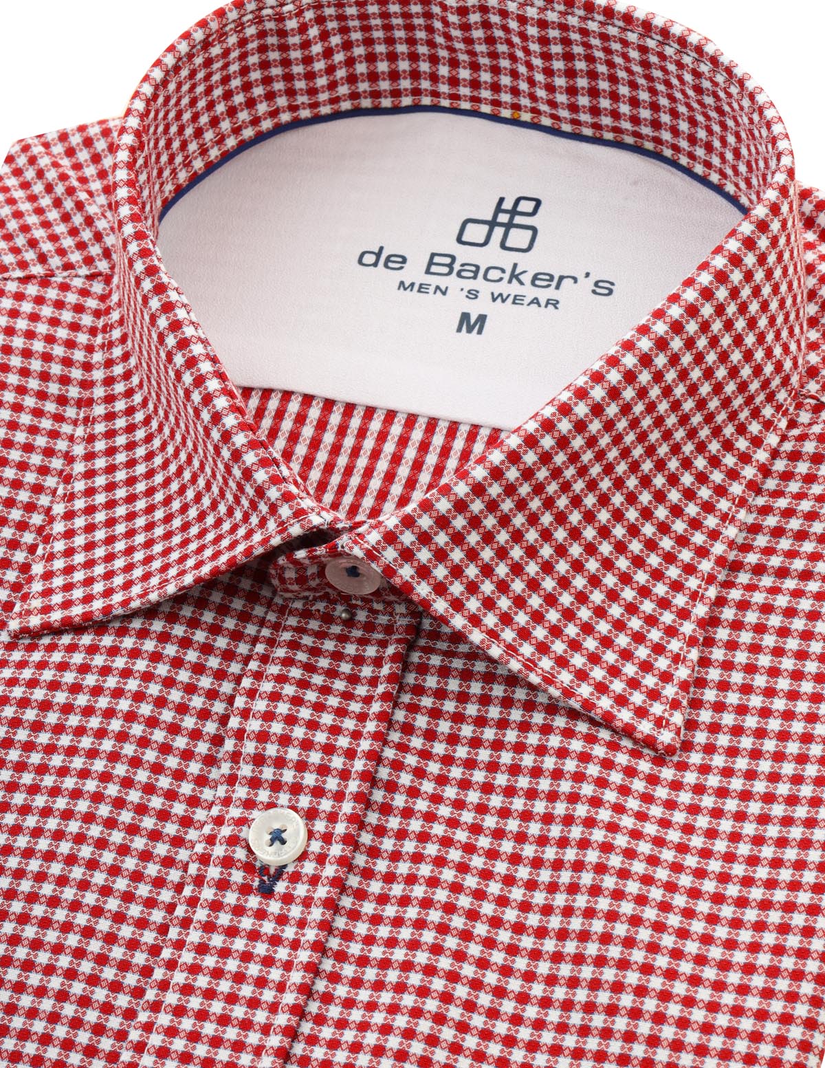 Checked  Red &  White Cotton Casual Shirt