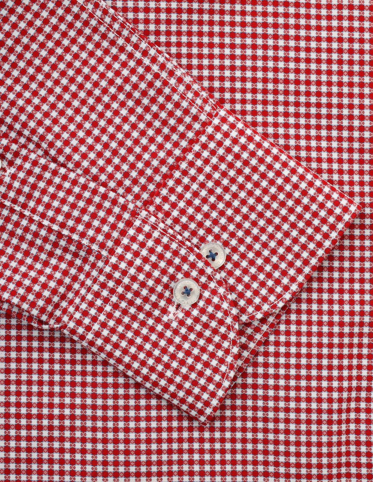 Checked  Red &  White Cotton Casual Shirt