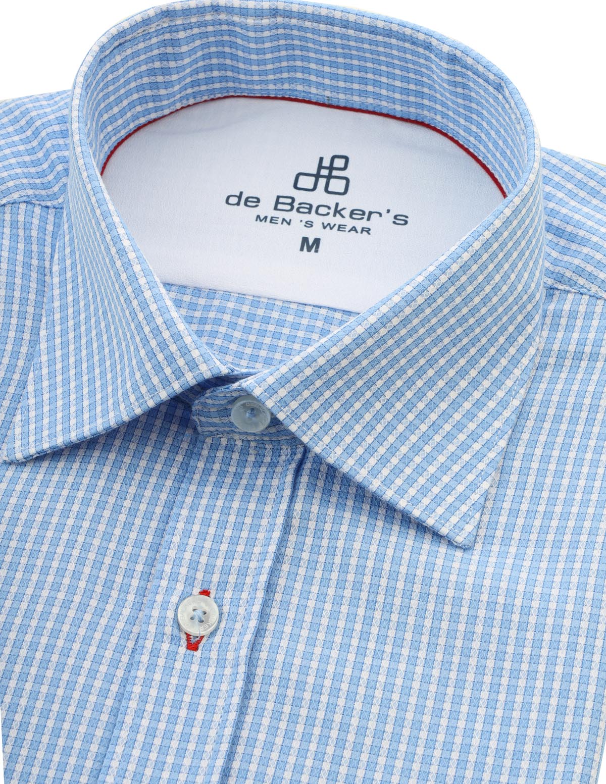 Checked White & Light Blue Cotton Casual Shirt