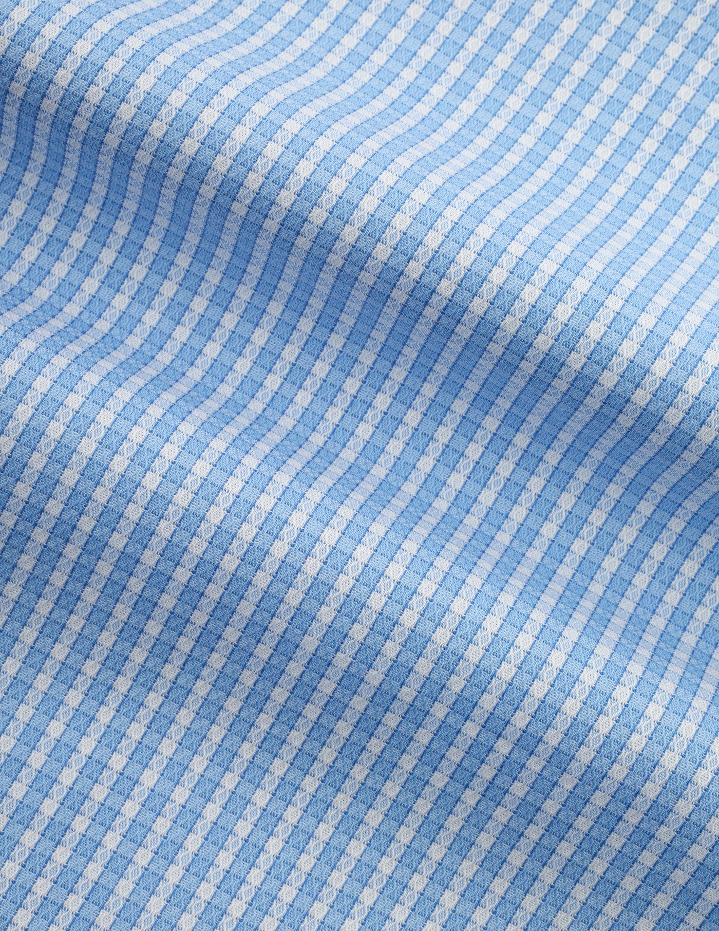 Checked White & Light Blue Cotton Casual Shirt