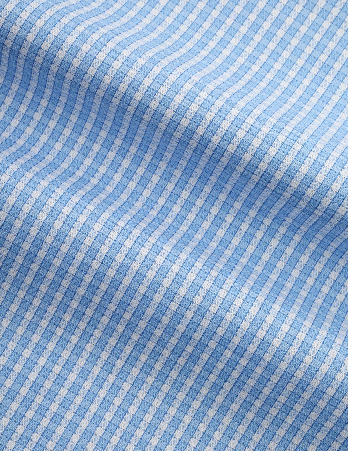 Checked White & Light Blue Cotton Casual Shirt