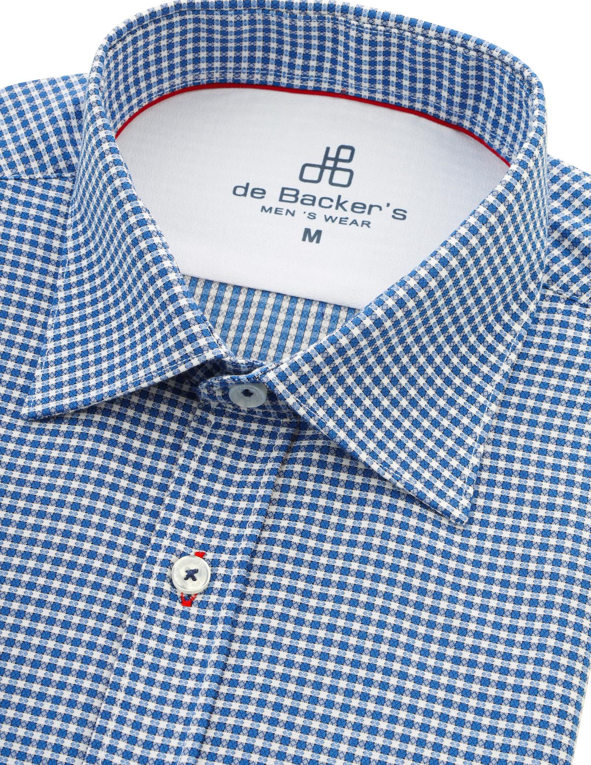 Checked White & Blue Cotton Casual Shirt