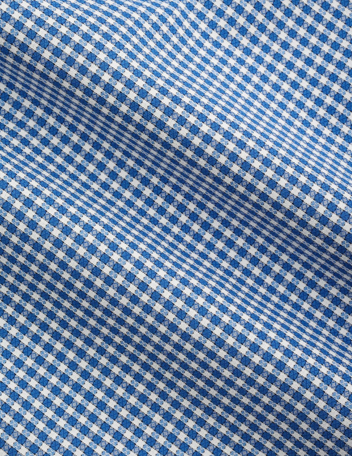 Checked White & Blue Cotton Casual Shirt