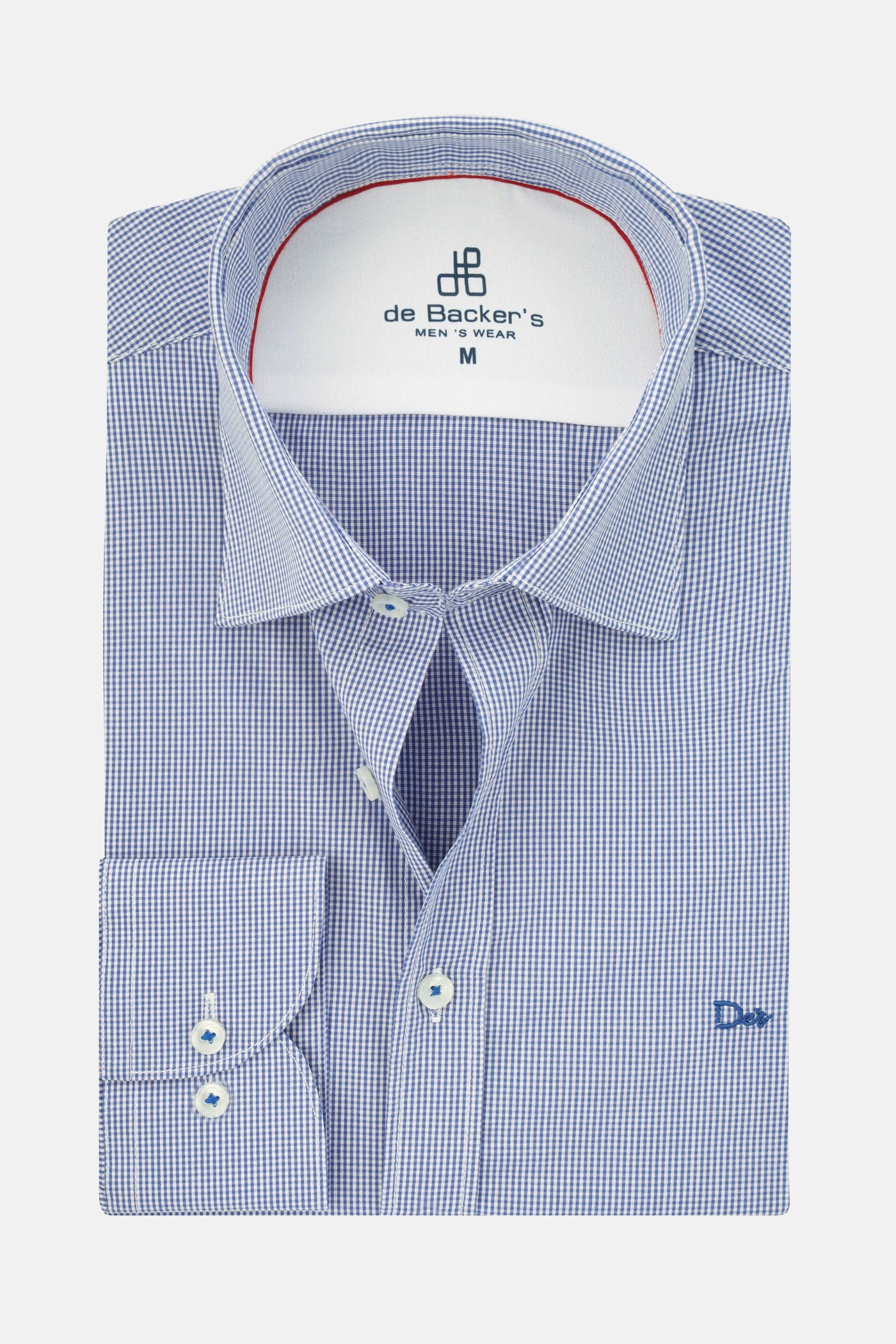 Checked Blue & White Smart Casual Shirt