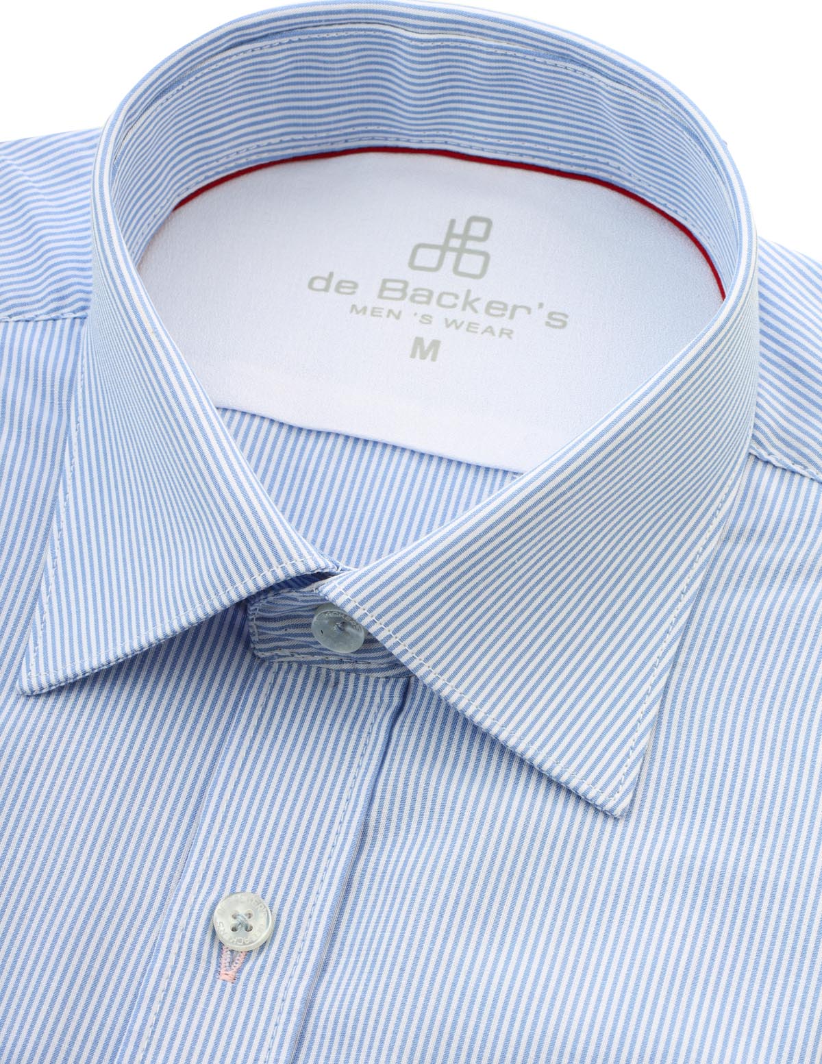 Striped  Light Blue Cotton Smart Casual Shirt