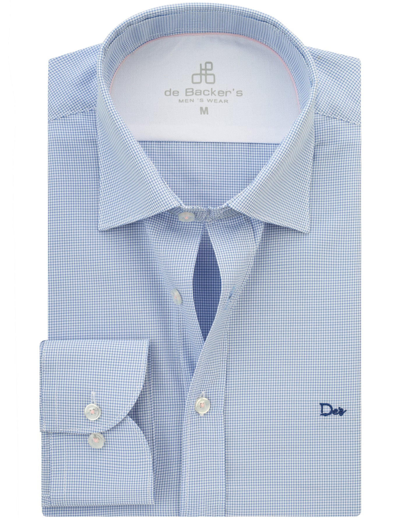 Checked  Light Blue Cotton Casual Shirt