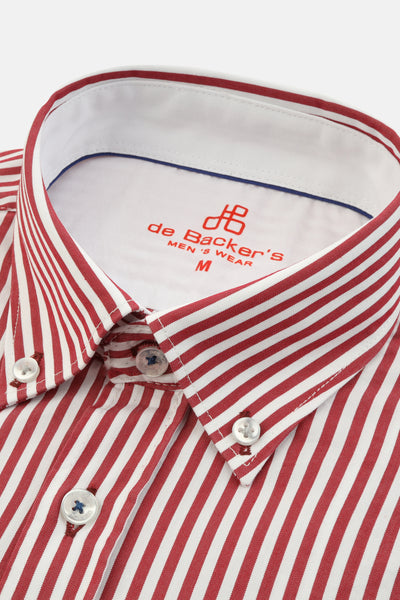 Red Stripped Casual Shirt - 10140503