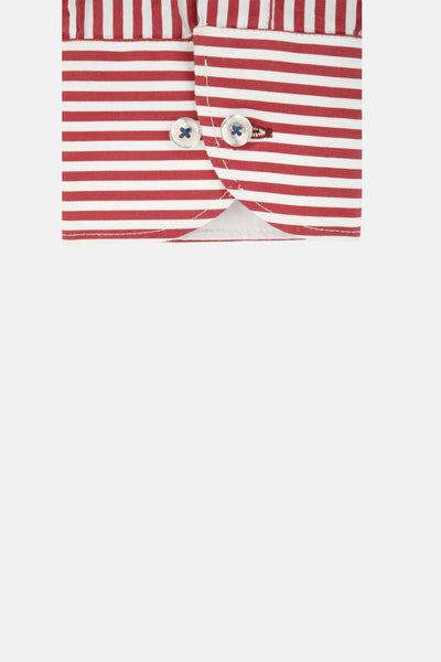 Red Stripped Casual Shirt - 10140503
