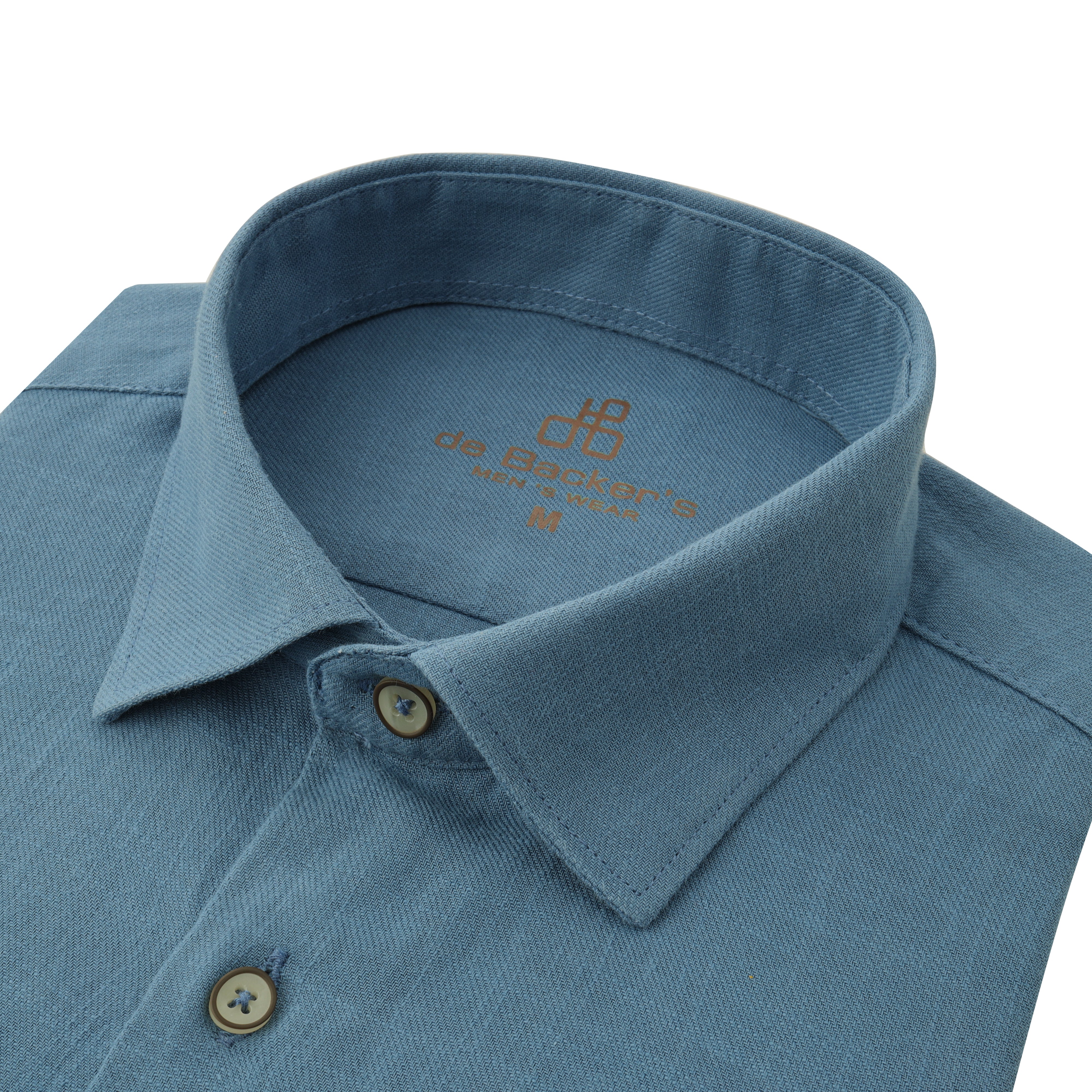 Linen Cotton Look Light Sea Blue Casual Shirt