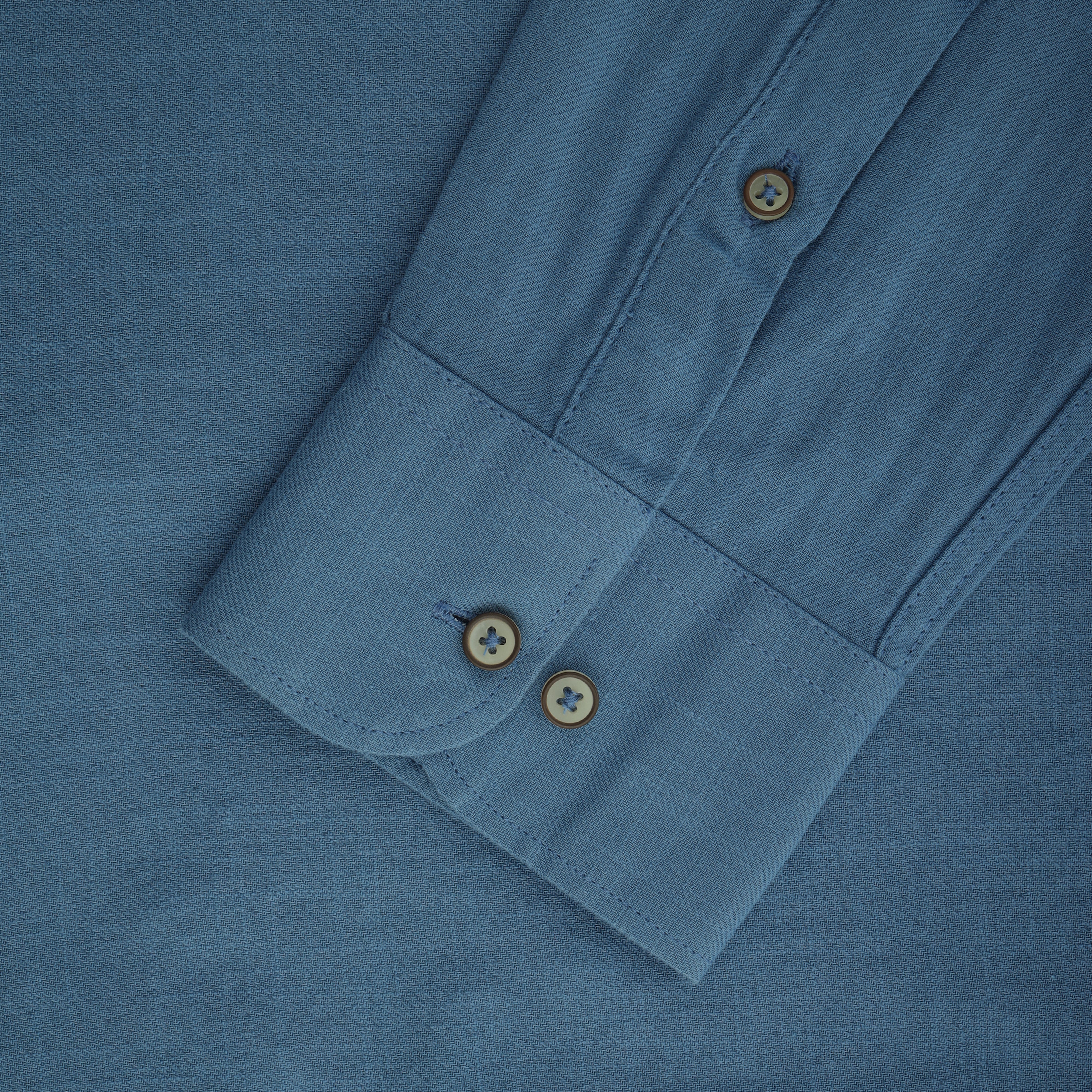 Linen Cotton Look Light Sea Blue Casual Shirt