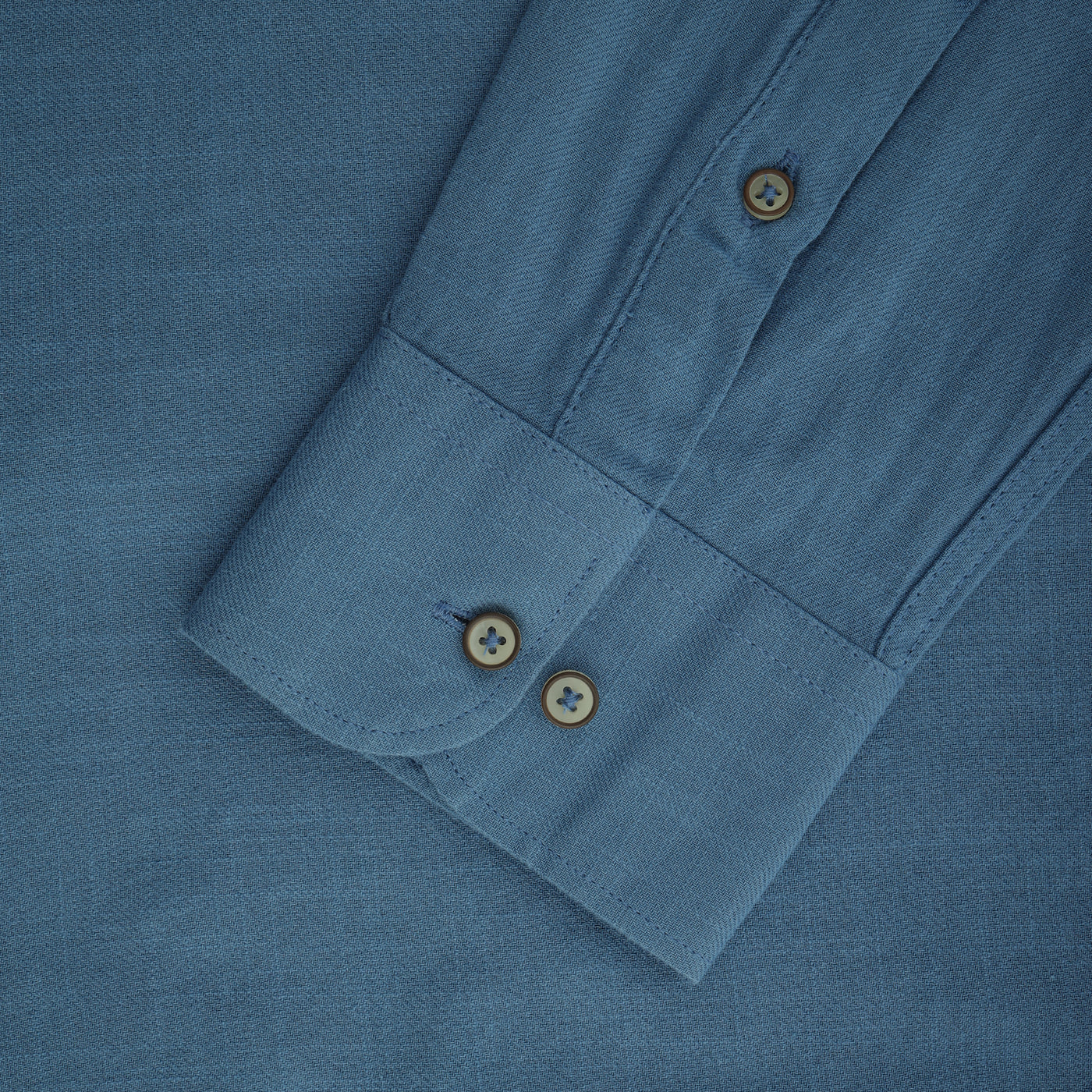 Linen Cotton Look Light Sea Blue Casual Shirt
