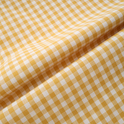 Checked Yellow Short Sleeves Cotton Shirt