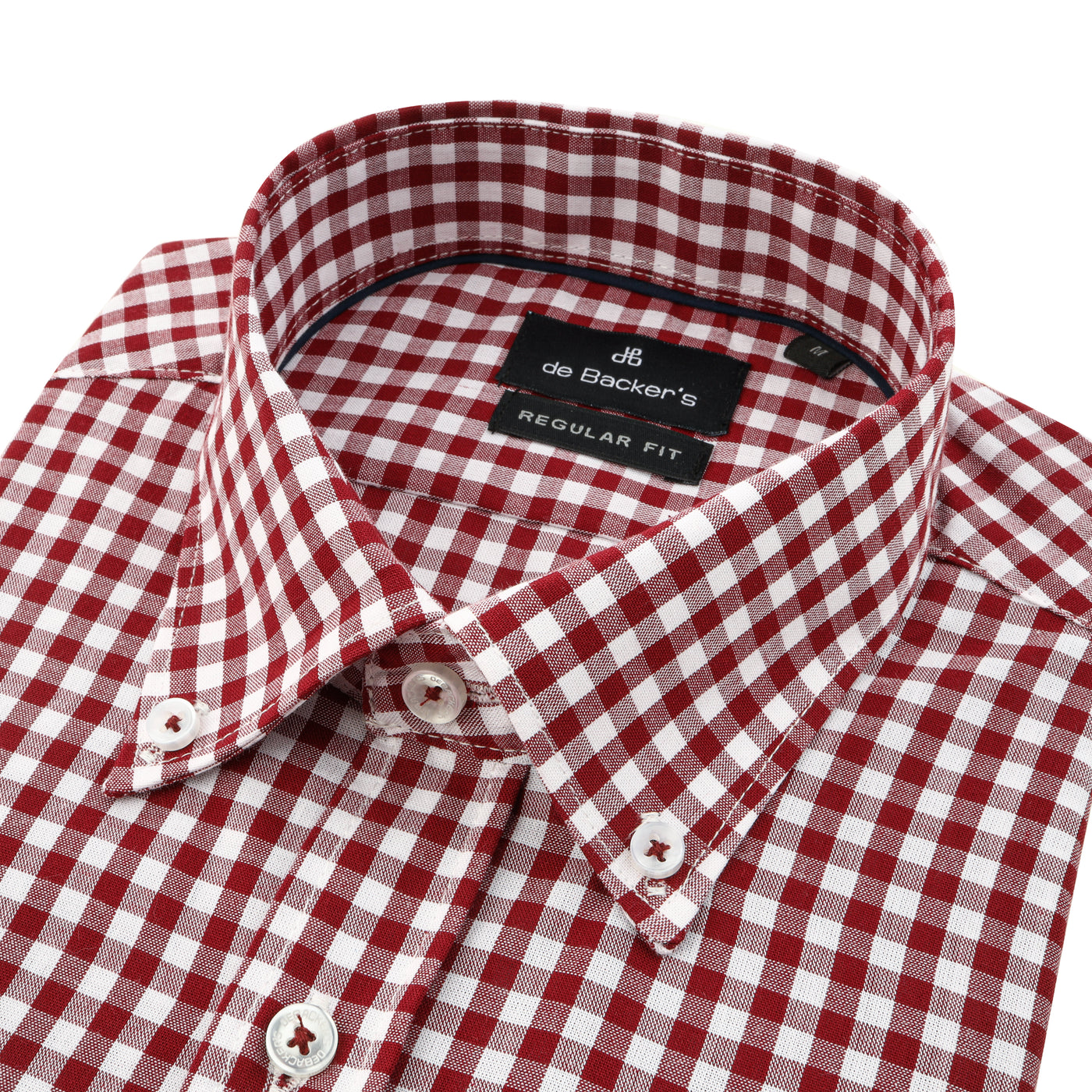 Checked Red & White Cotton Short Sleeves Shirt