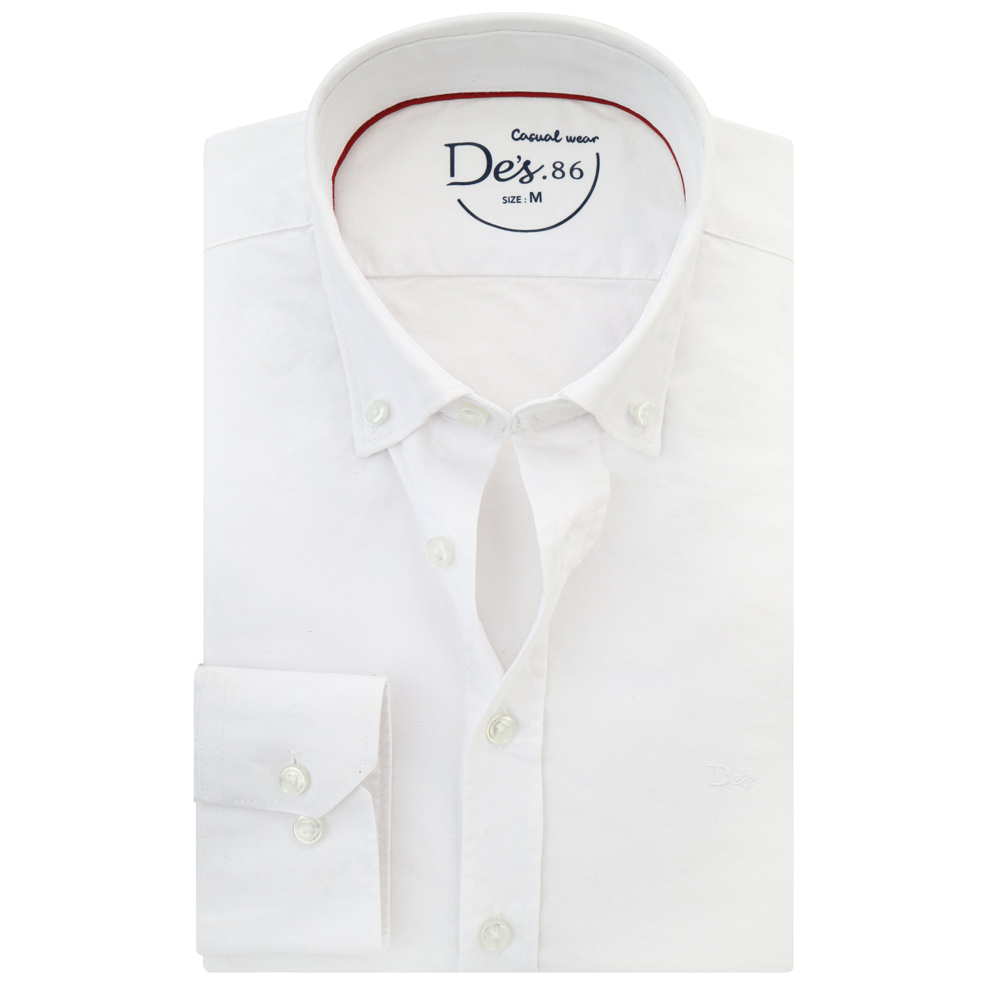 Oxford White Cotton  Casual Shirt