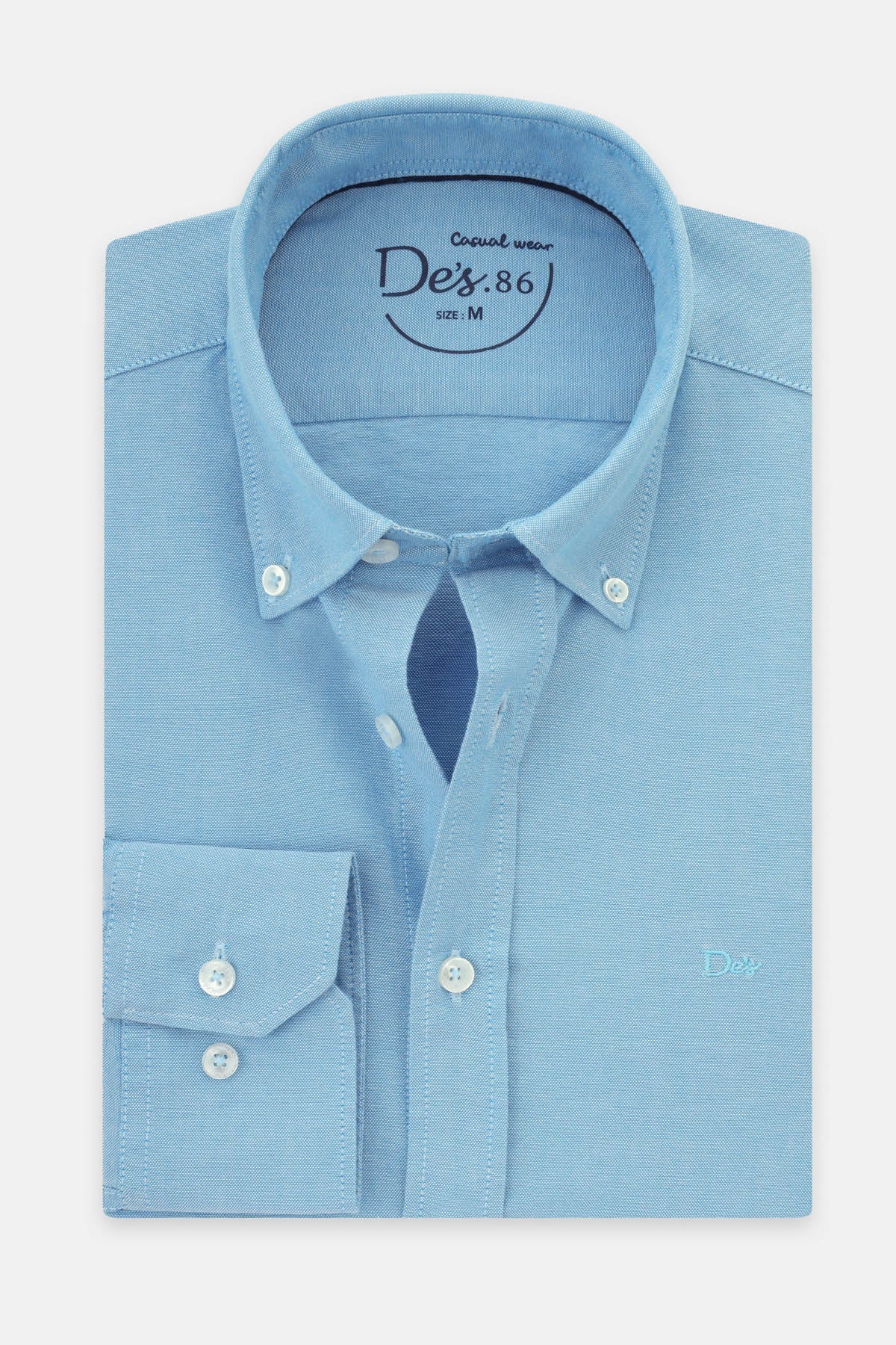 Oxford Sky Blue Casual Shirt - 1