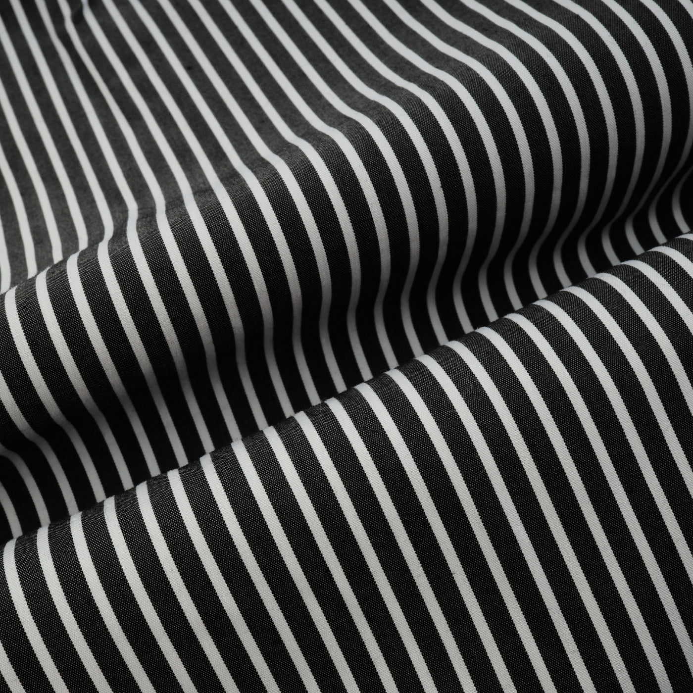 Striped Black & White Cotton Short Sleeves Shirt