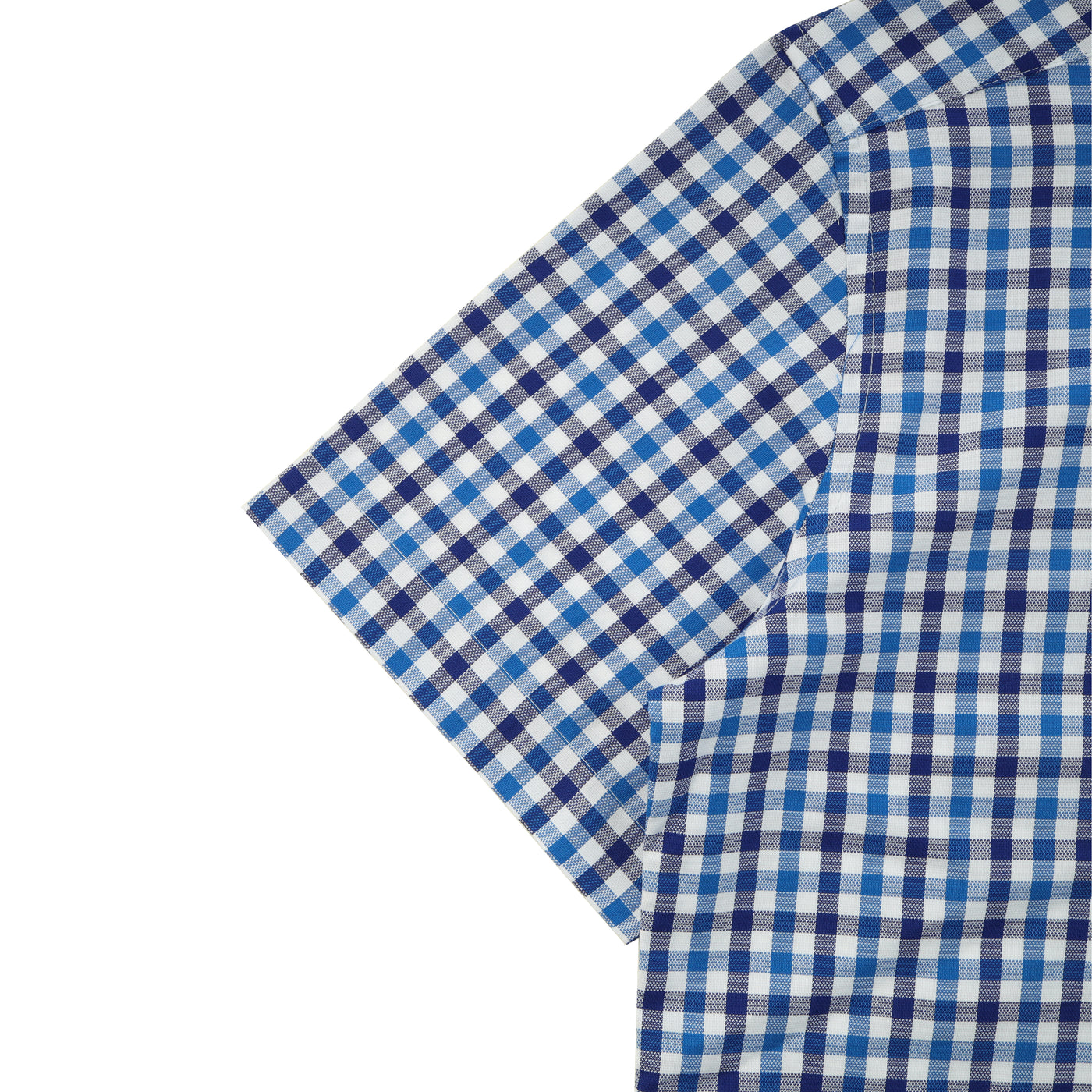 Checked Blue & Navy Short-Sleeves Shirt