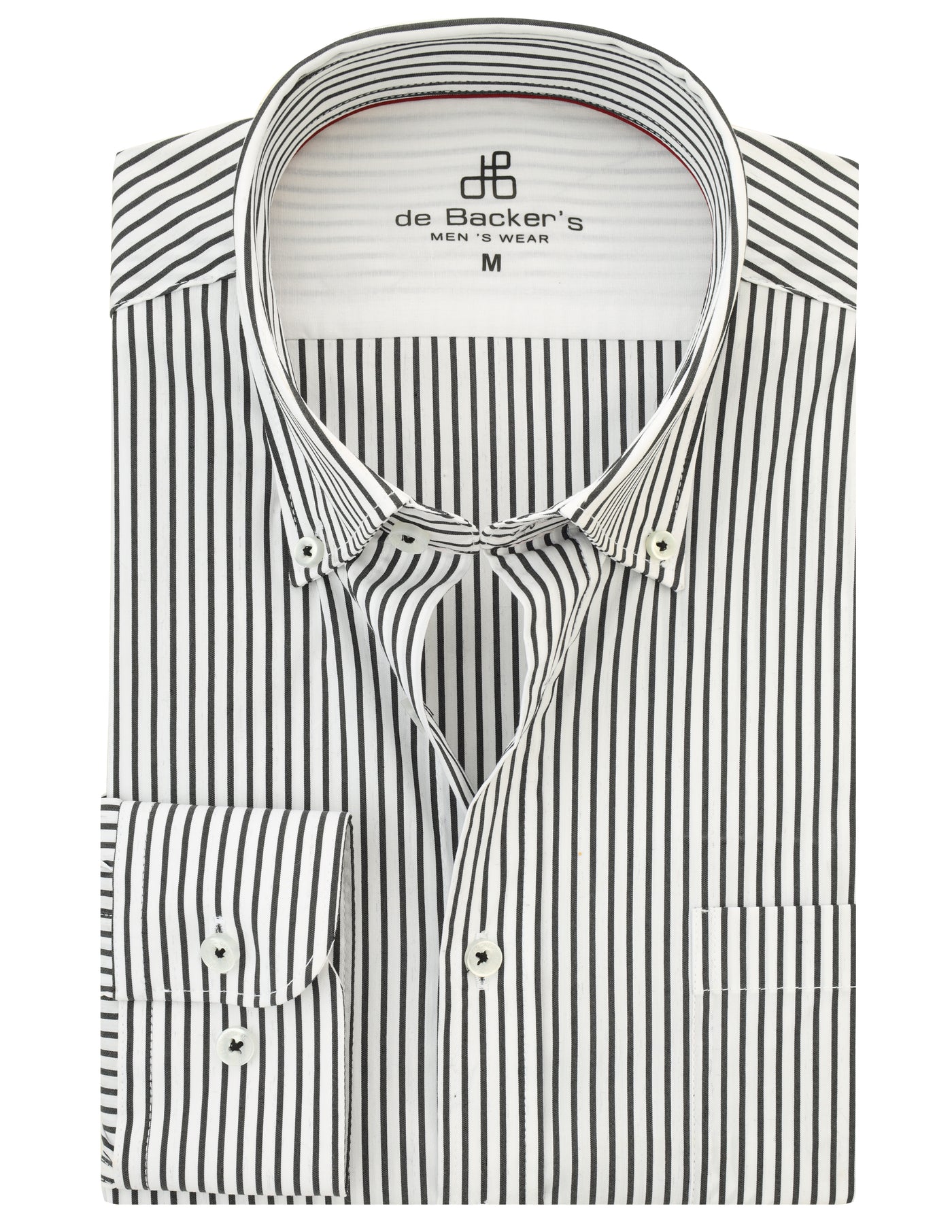 Striped  Black Cotton  Casual Shirt